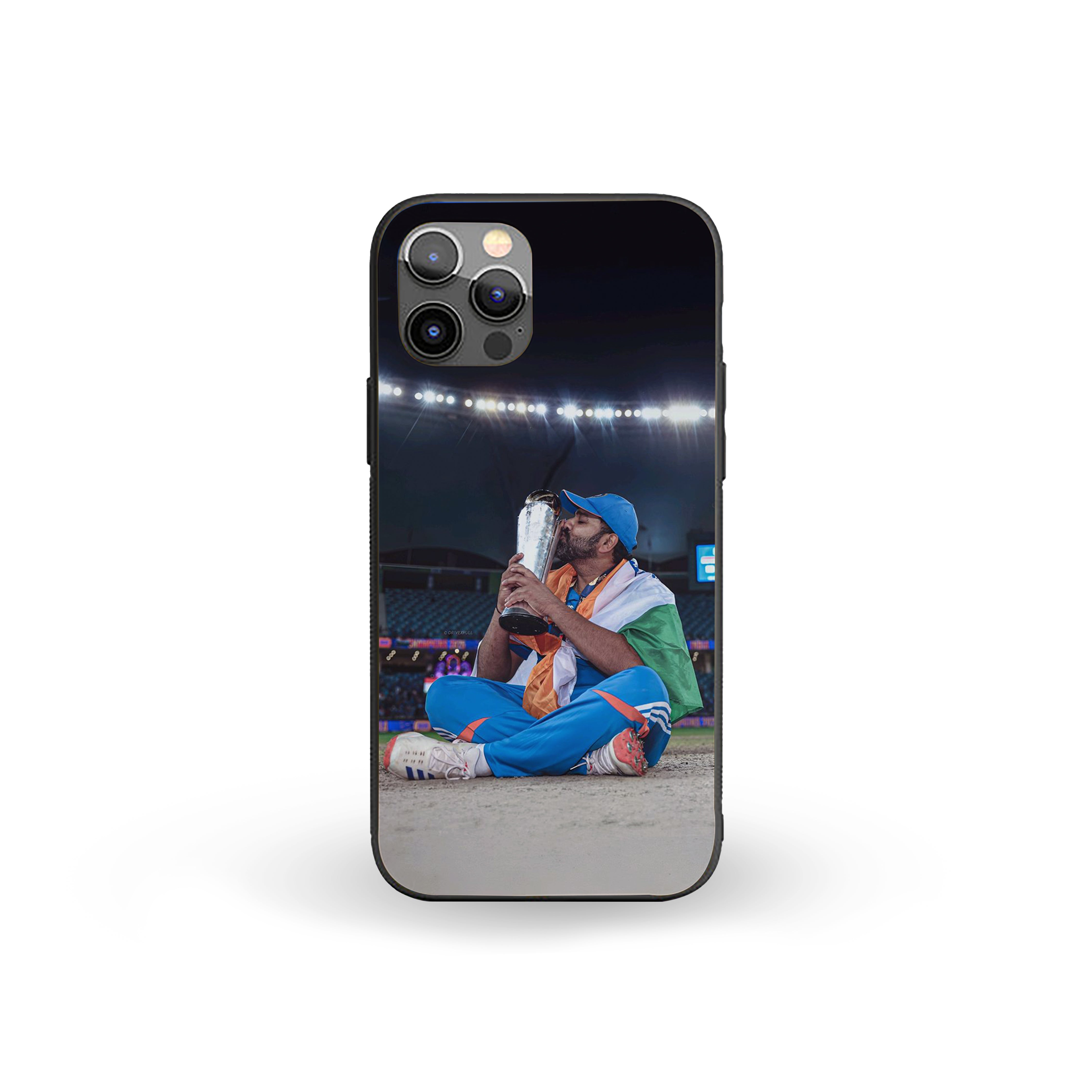 Rohit Sharma with Cup Silicone Armored Phone Case