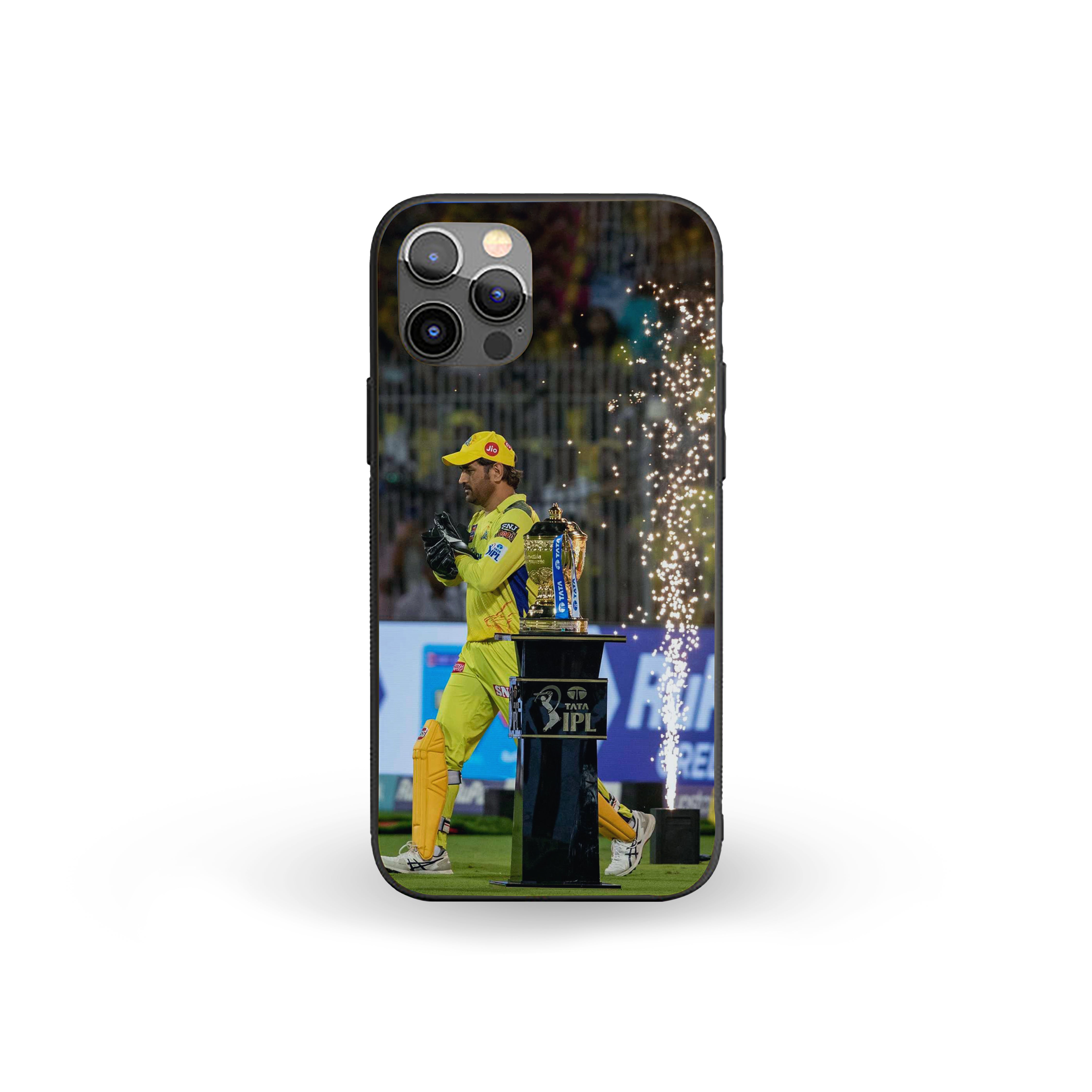 MS Dhoni CSK With Cup Silicone Armored Phone Case