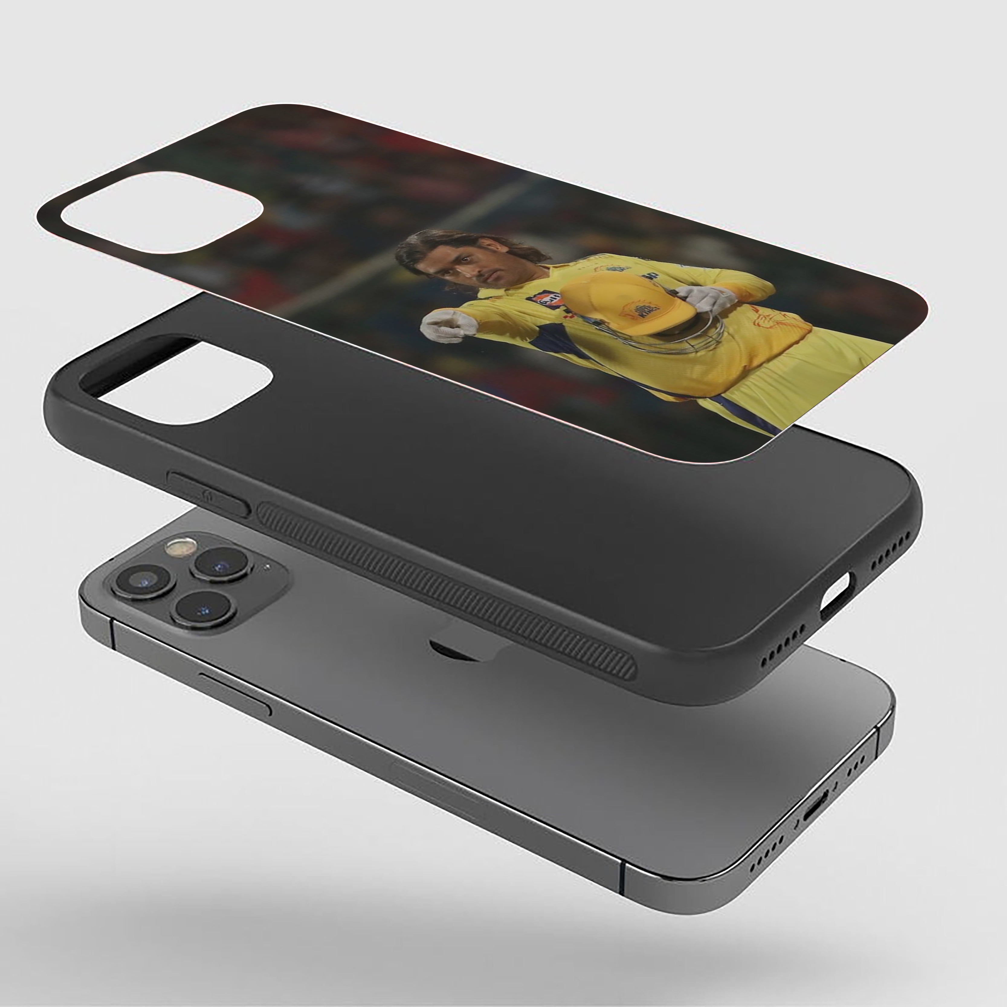 MS Dhoni Chennai Super Kings (CSK) Printed Silicone Armored Phone Case