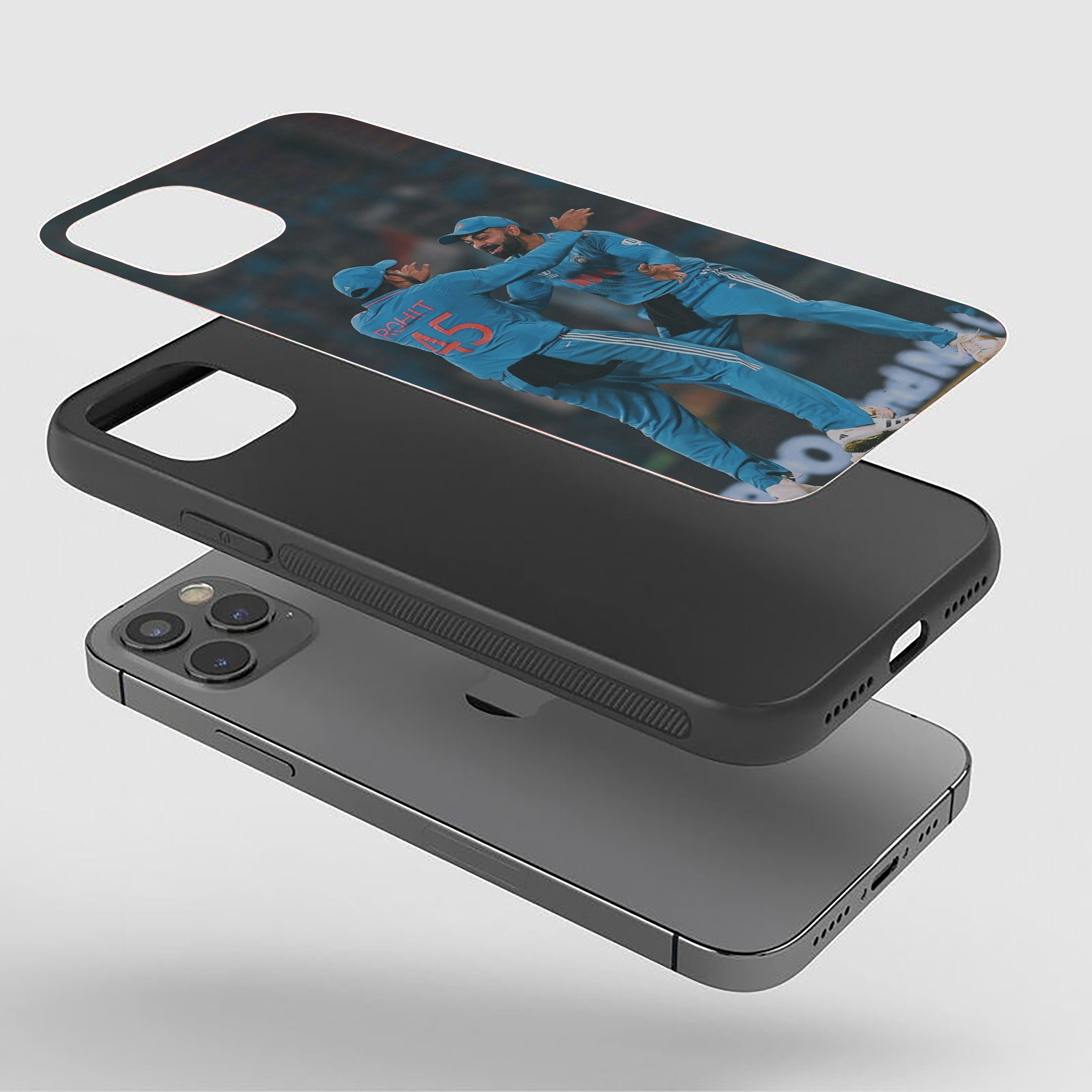 Rohit Sharma and Virat Kohli Celebration Silicone Armored Phone Case