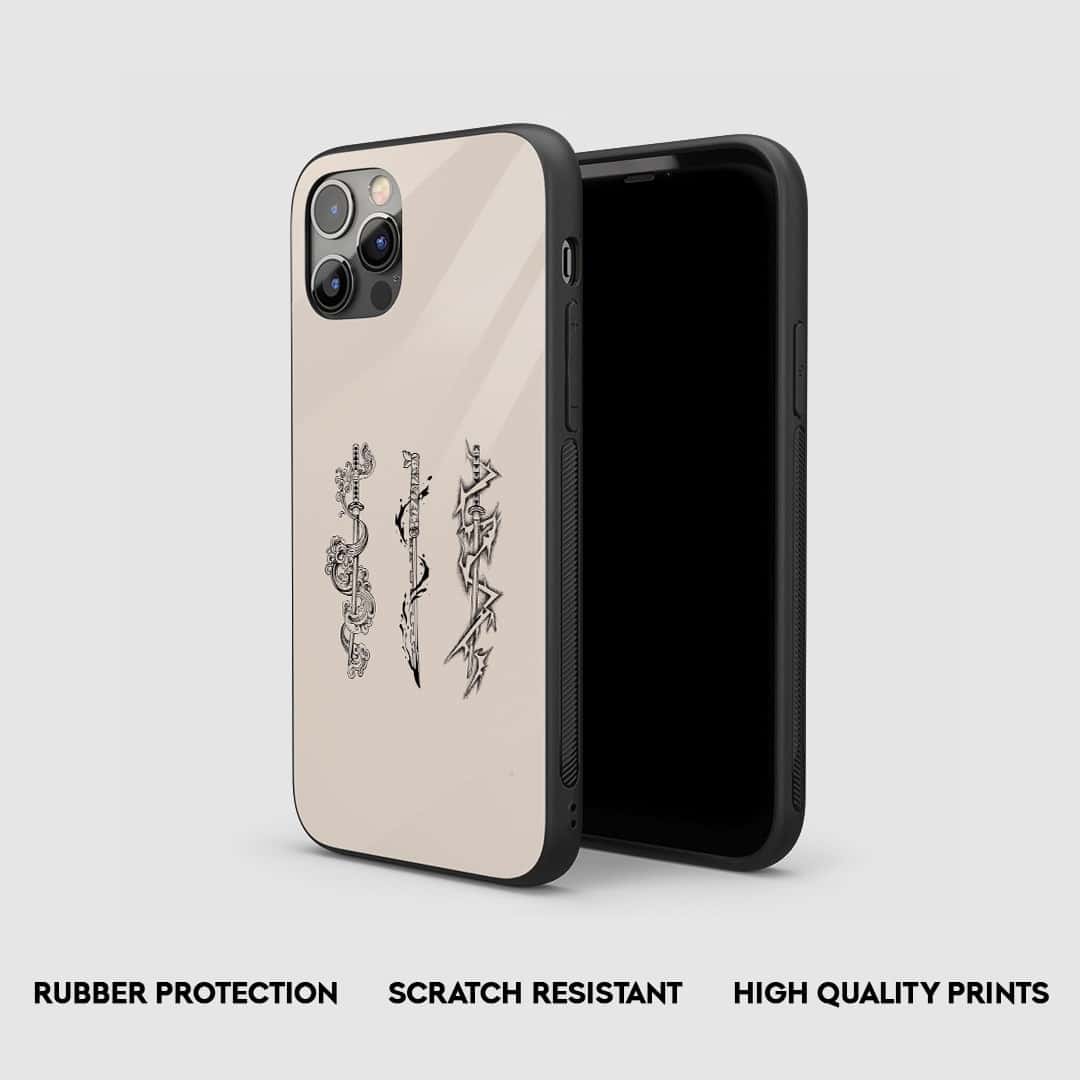 Trio Swords Silicone Armored Phone Case