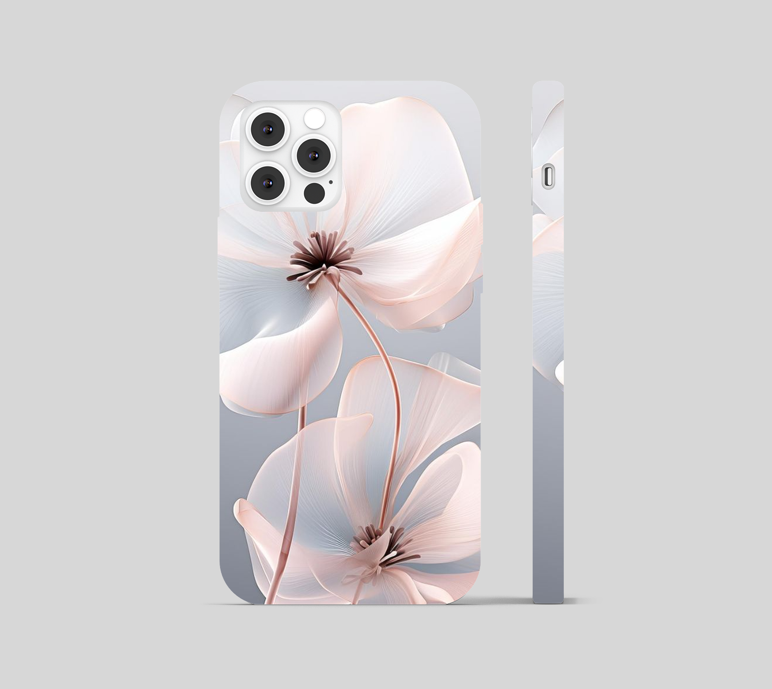 Pair of delicate stylized Flower Phone Cover