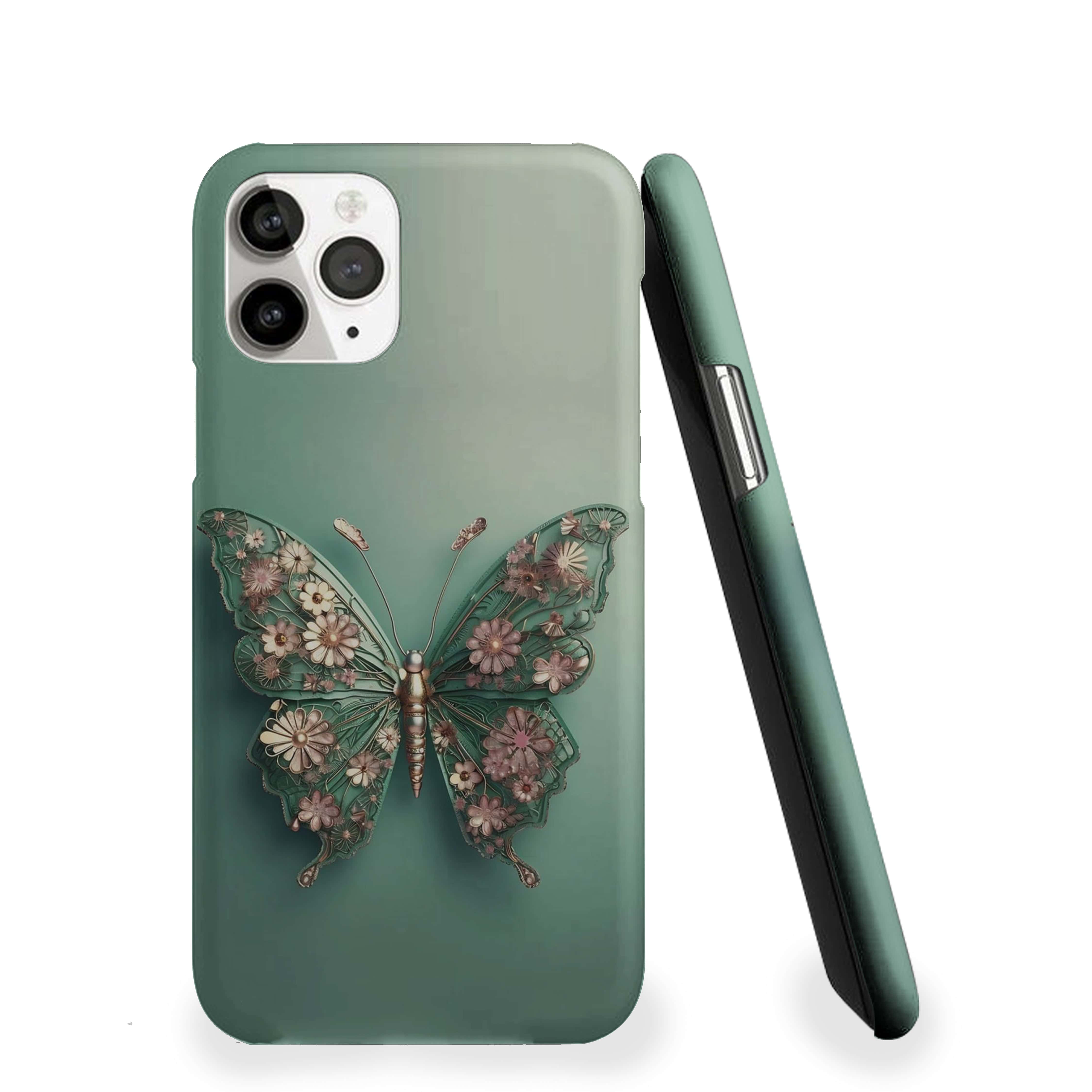 Butterfly With Green Theme Phone Cover