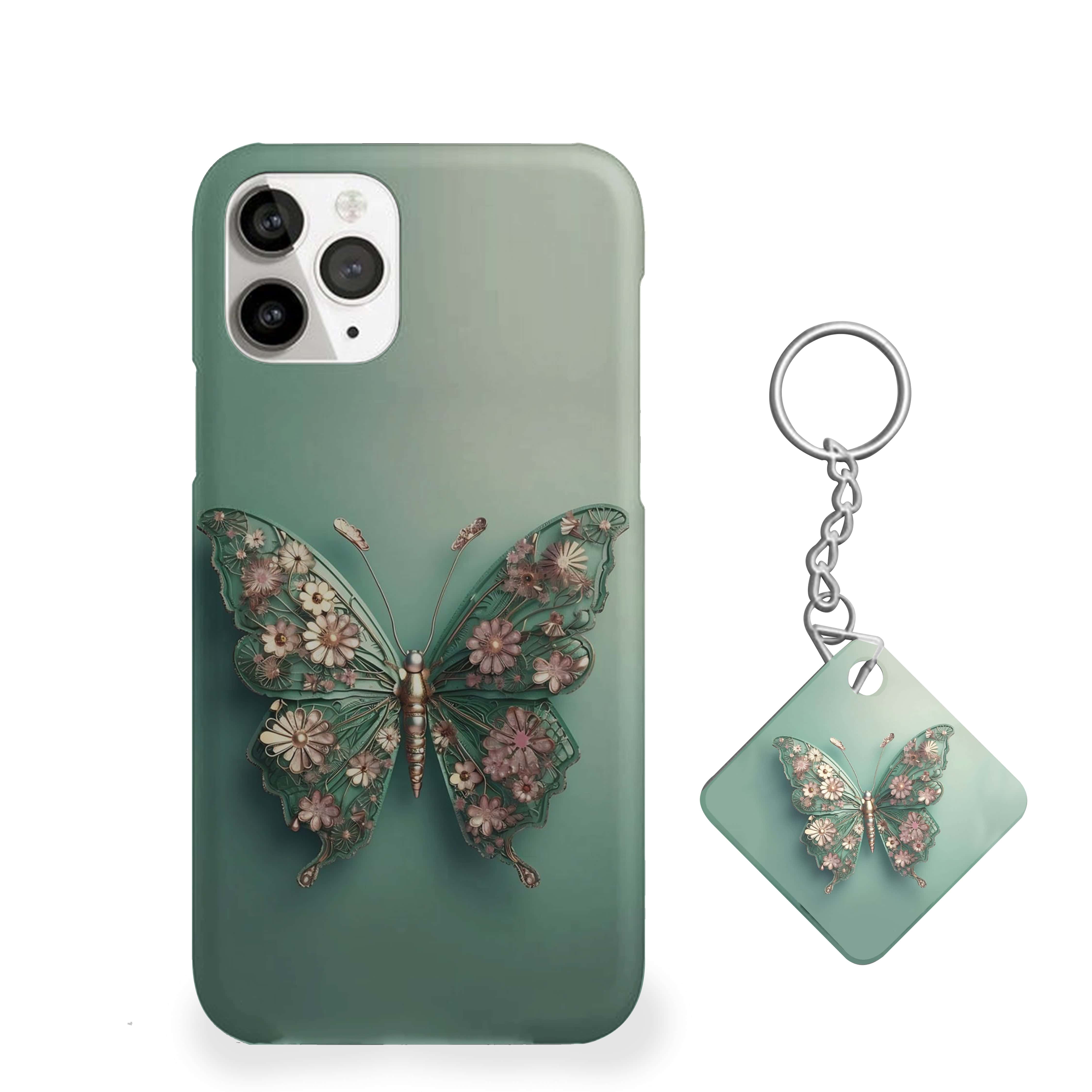 Butterfly With Green Theme Phone Cover