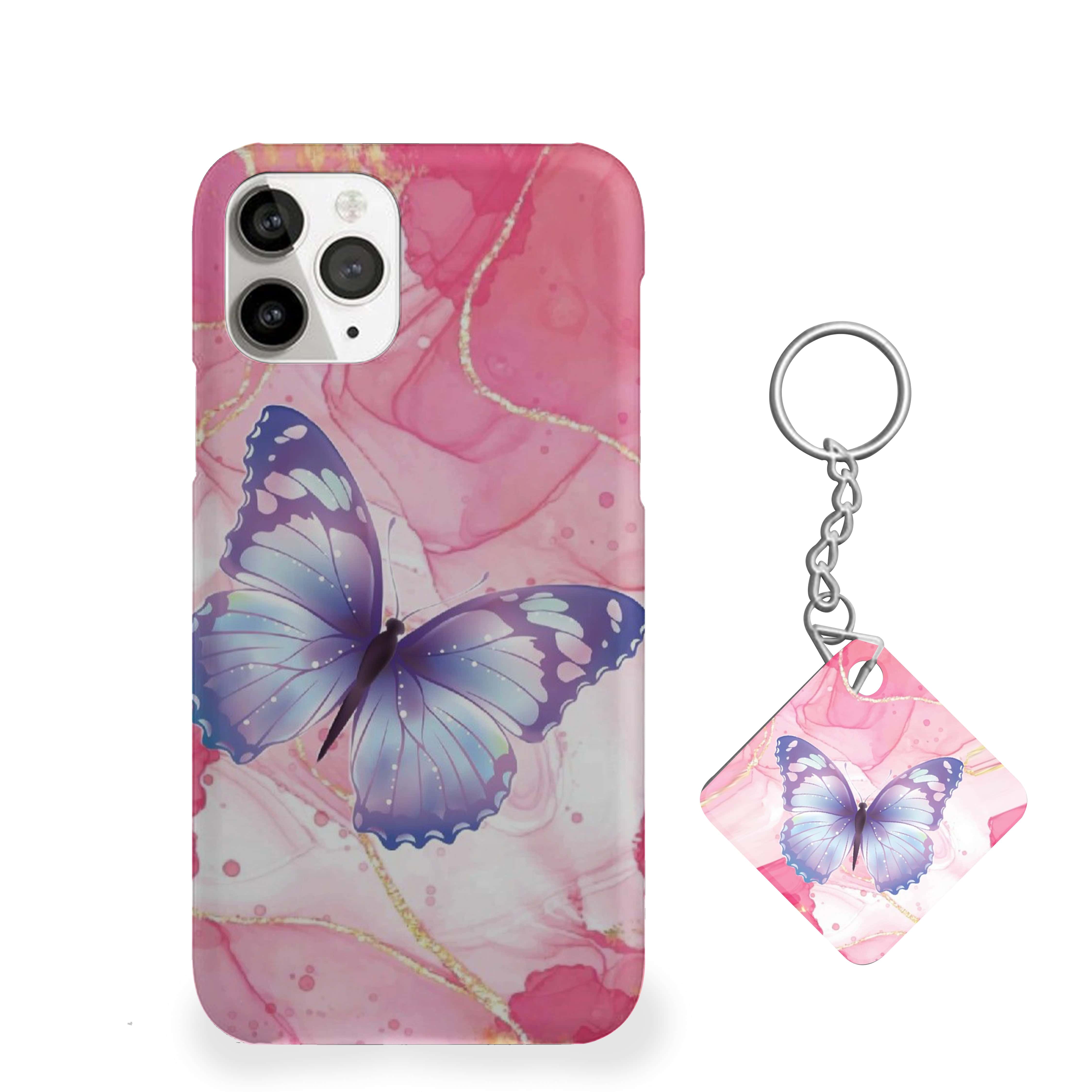 Butterfly With Pink Background Phone Cover