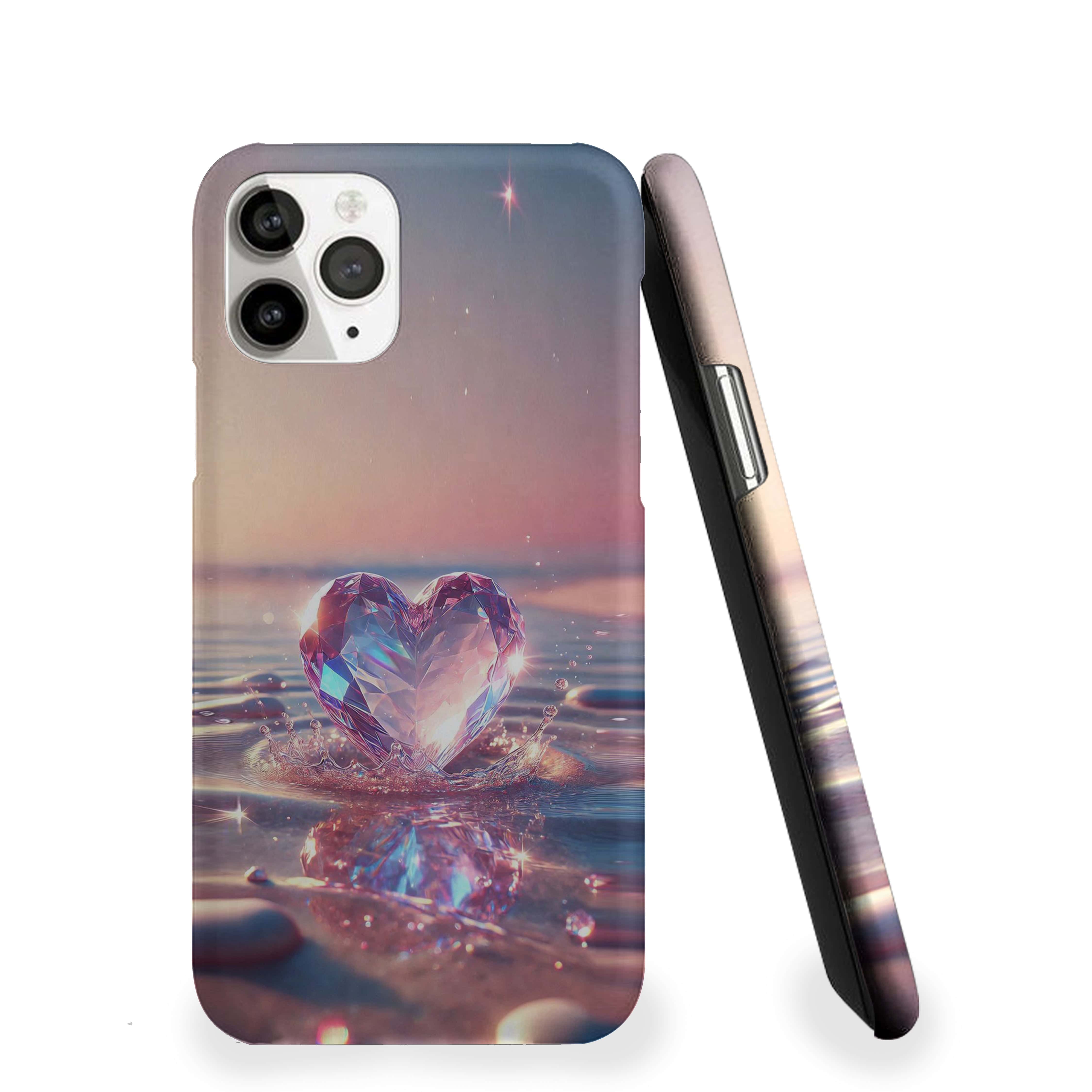 Water Theme Heart Phone Cover