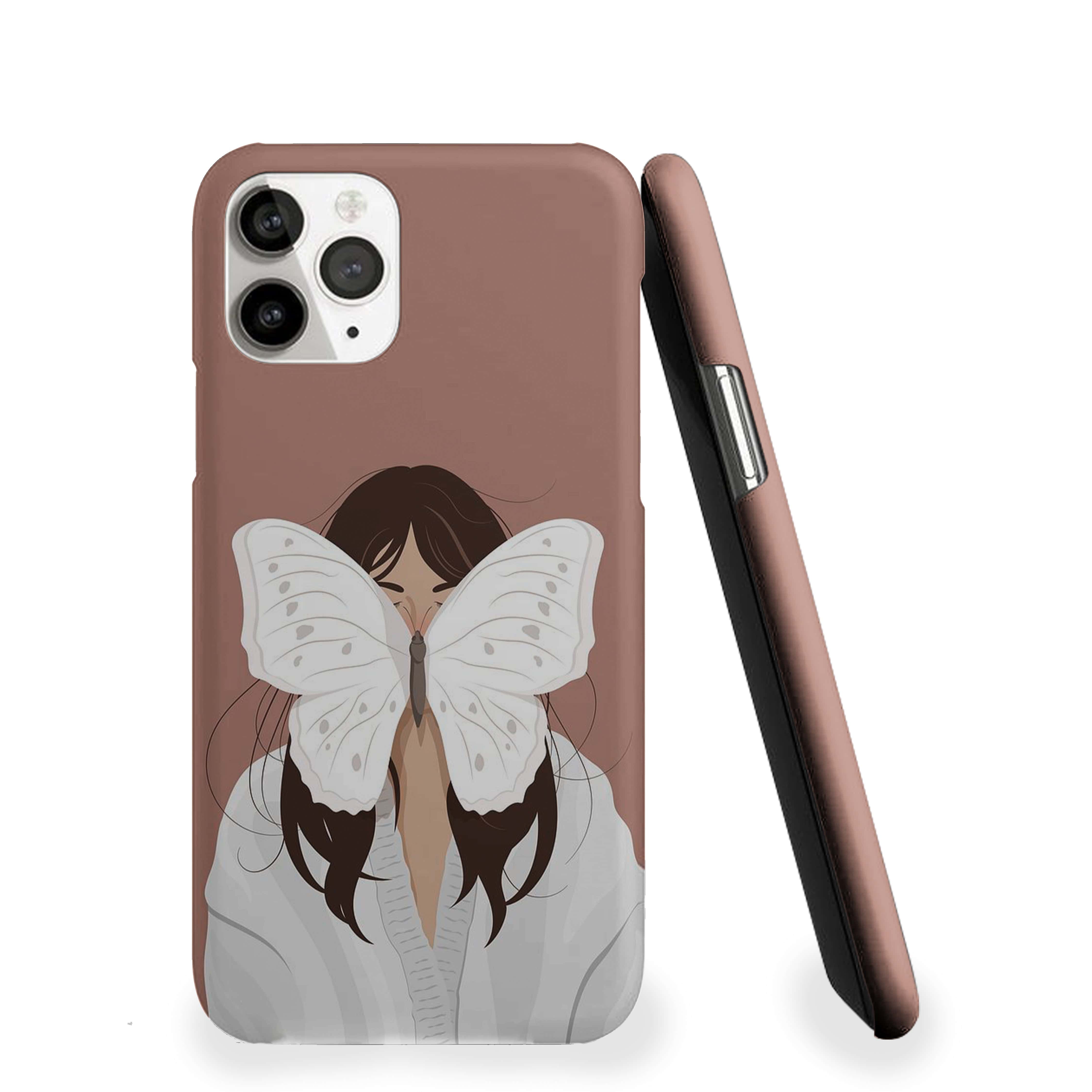 White Butterfly Girls Phone Cover