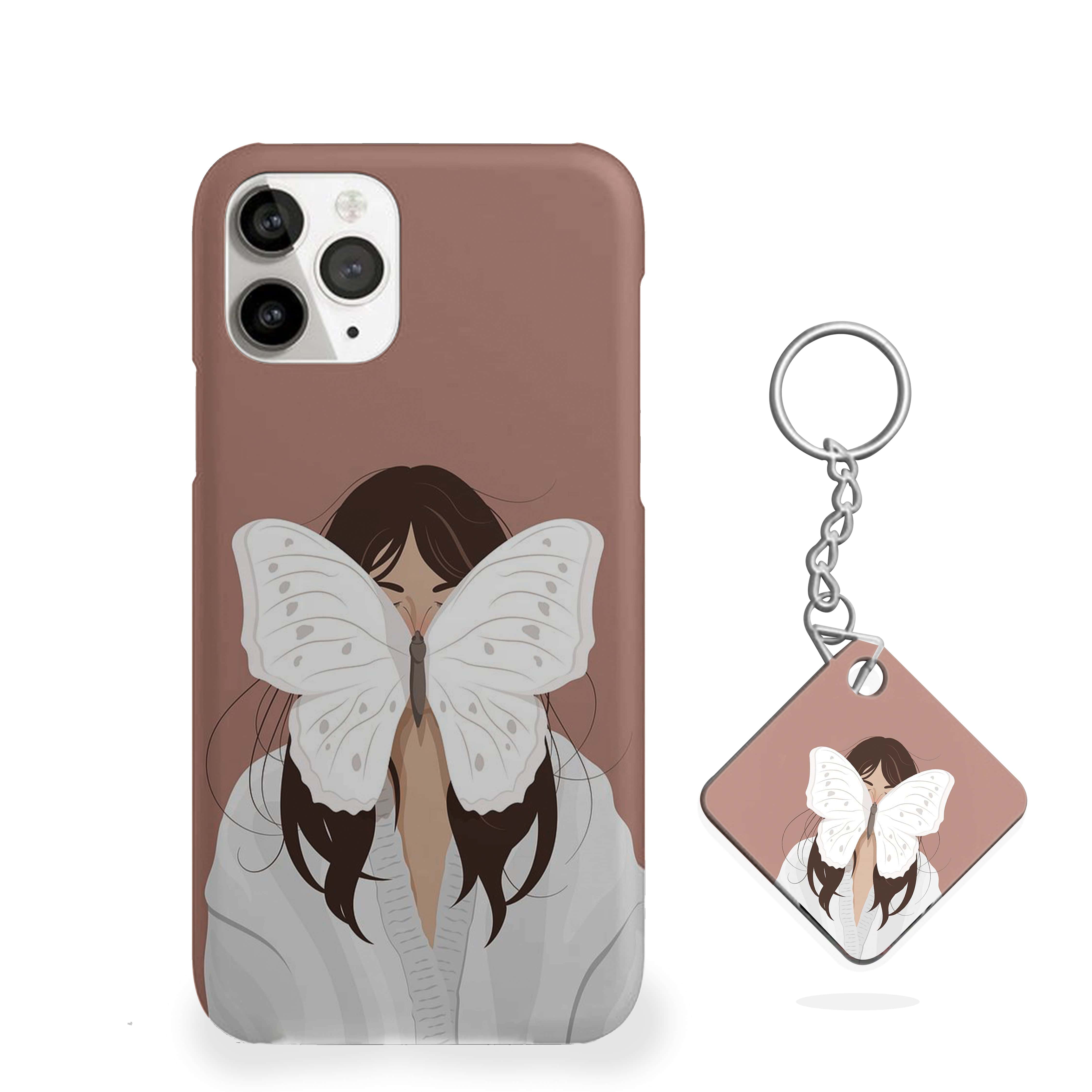 White Butterfly Girls Phone Cover
