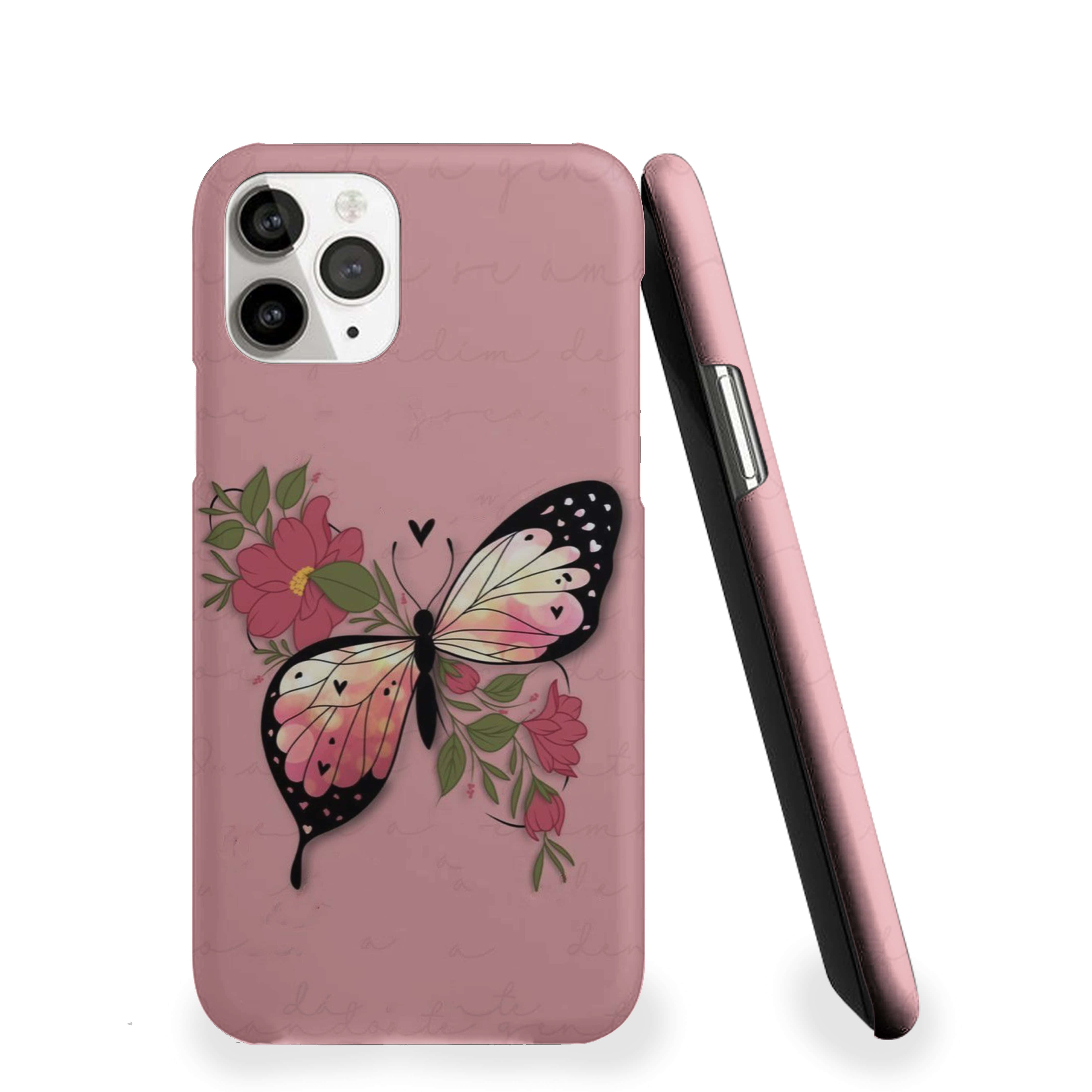 Black Wings Butterfly Phone Cover