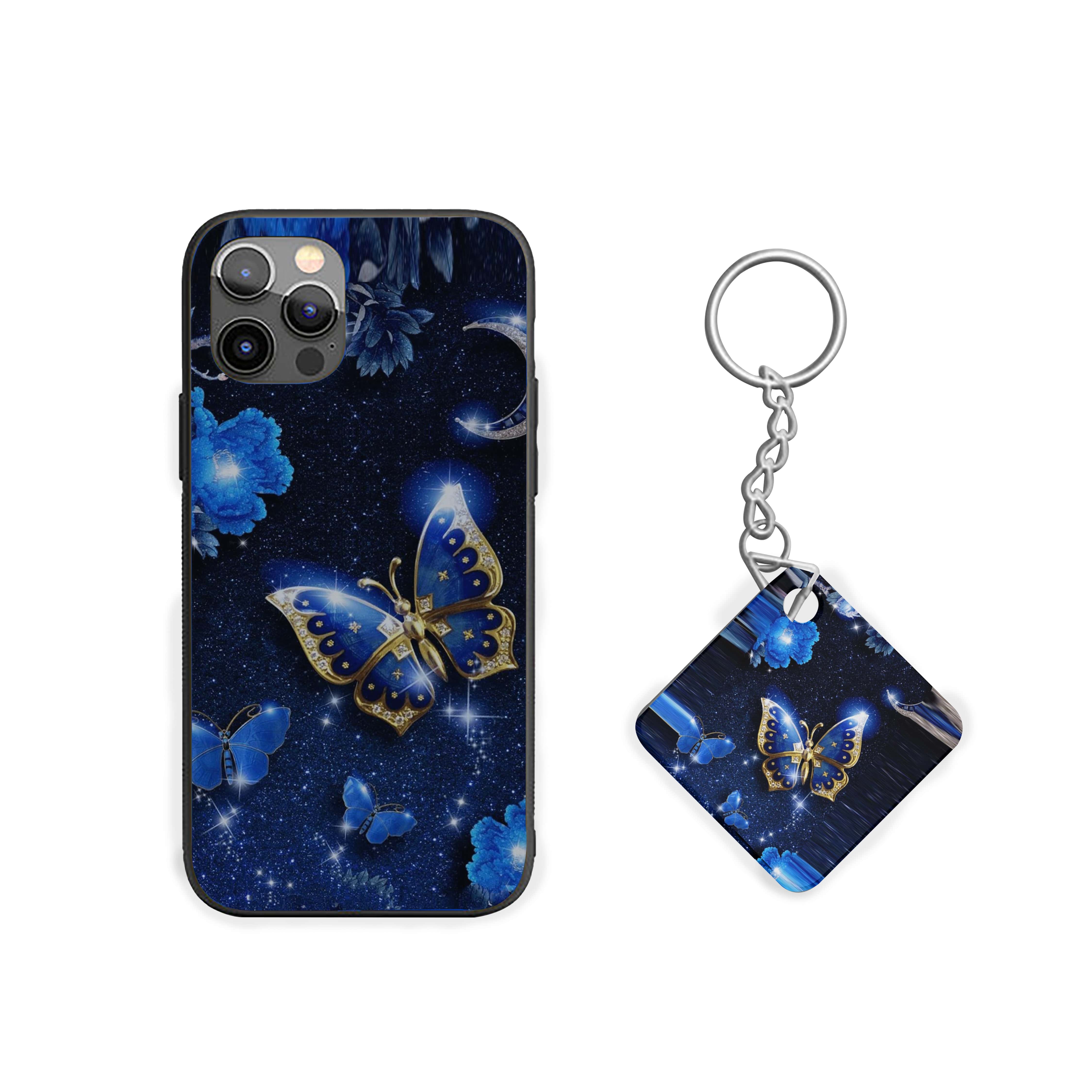 Blue Butterfly Silicone Armored Phone Case