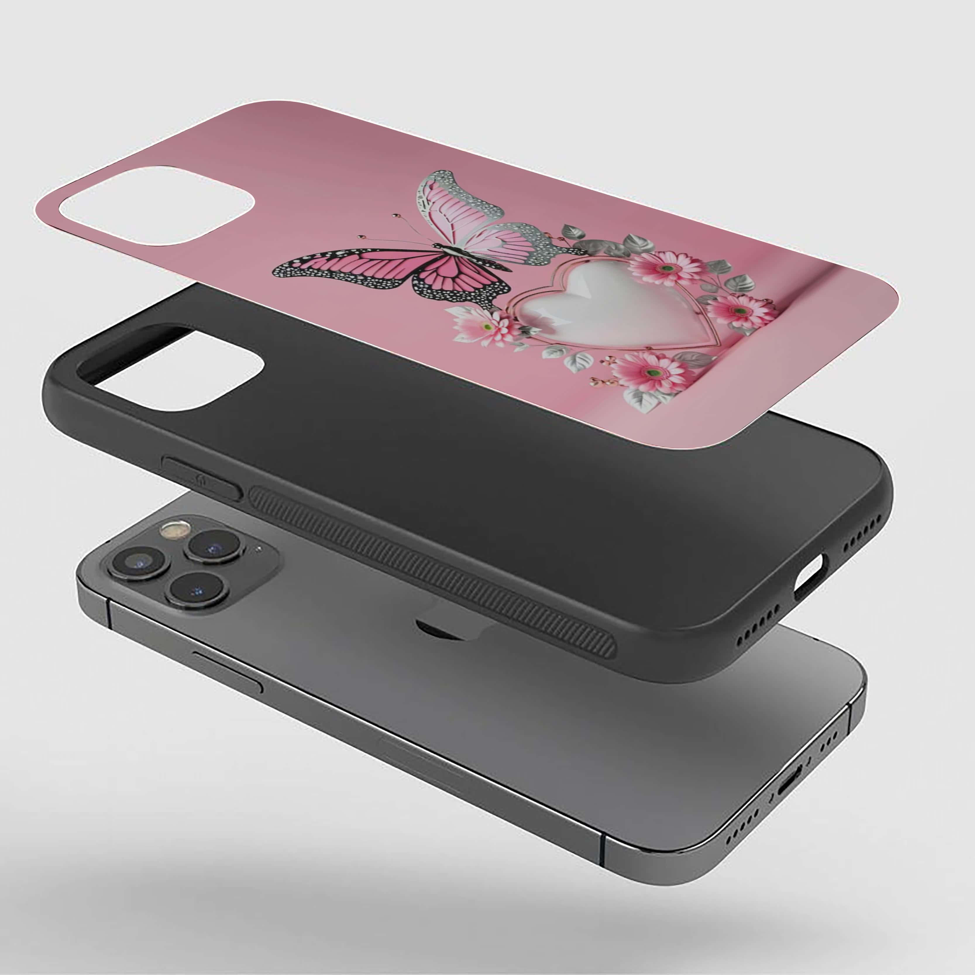 Butterfly Love Theme Armored Phone Case