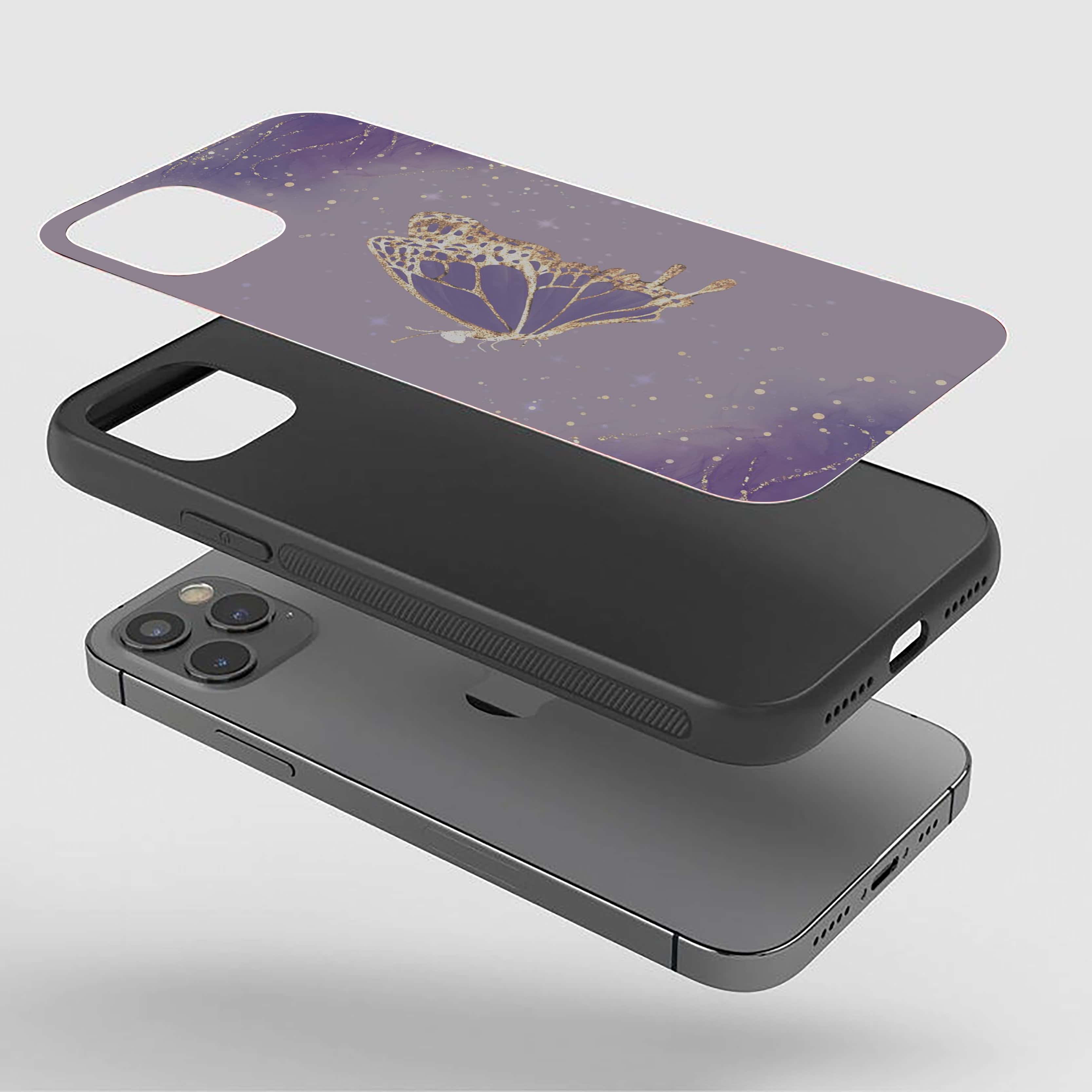 Butterfly Blue Theme Silicone Armored Phone Case