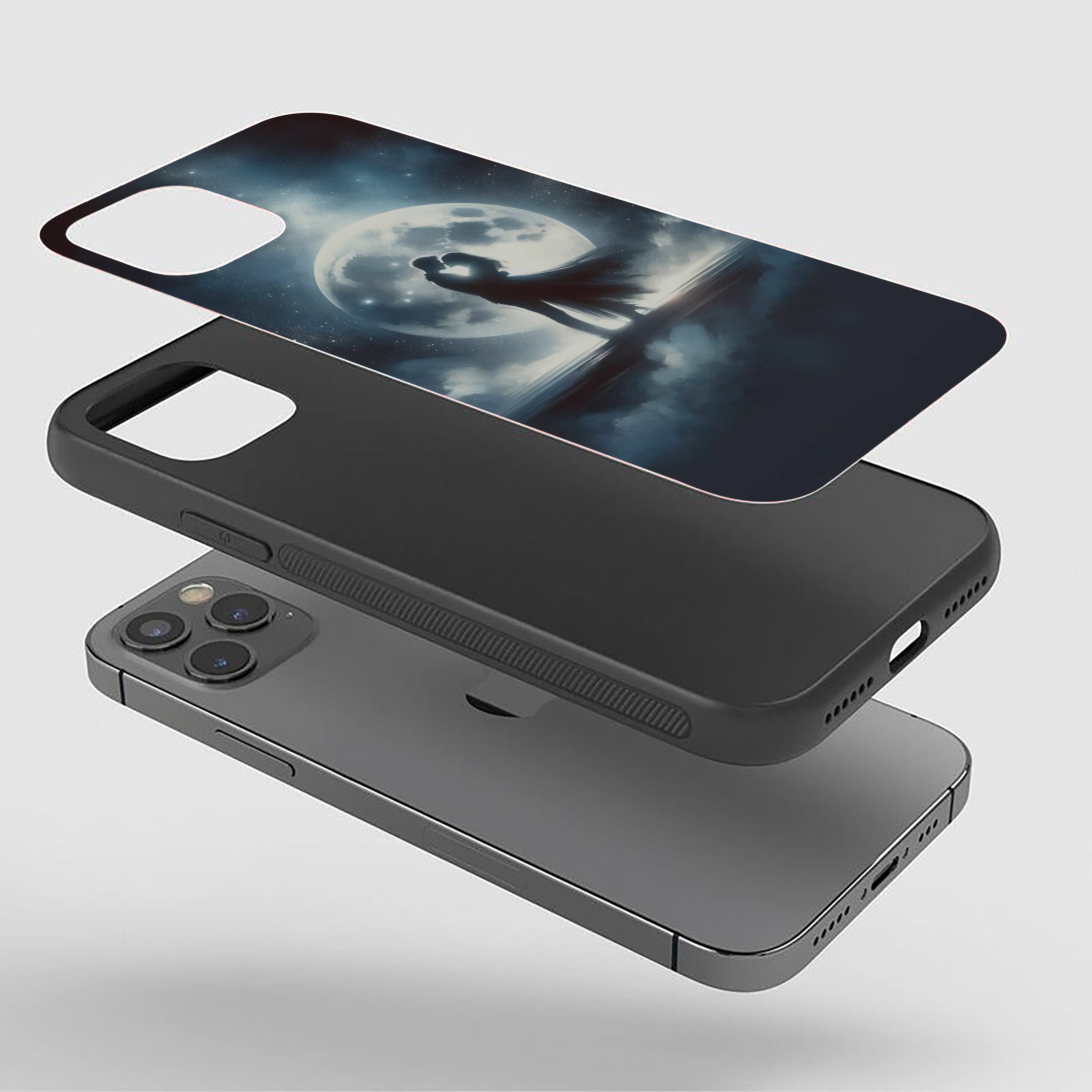 Celestial Embrace Girls Silicone Armored Phone Case