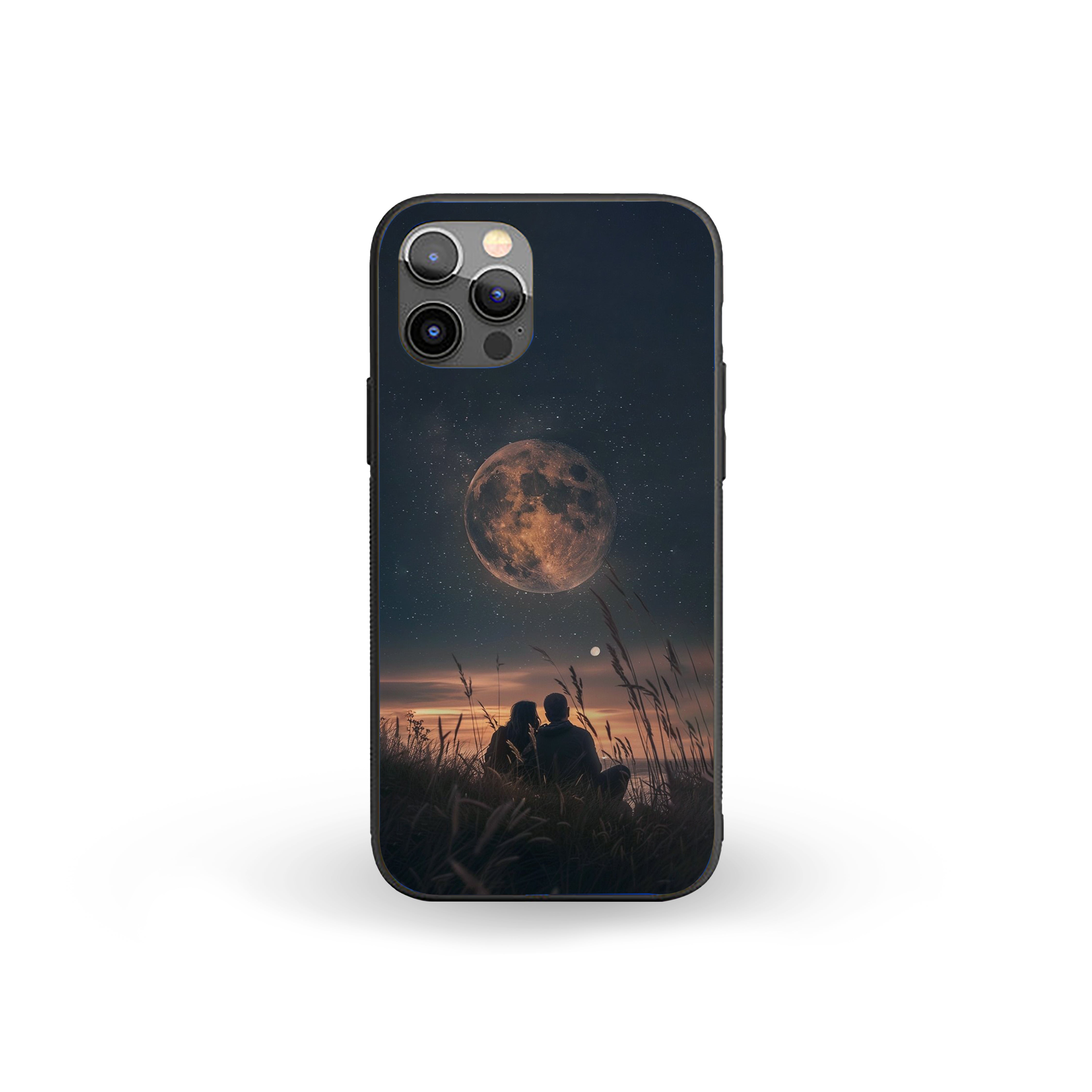 Moonlit Serenity Girls Silicone Armored Phone Case