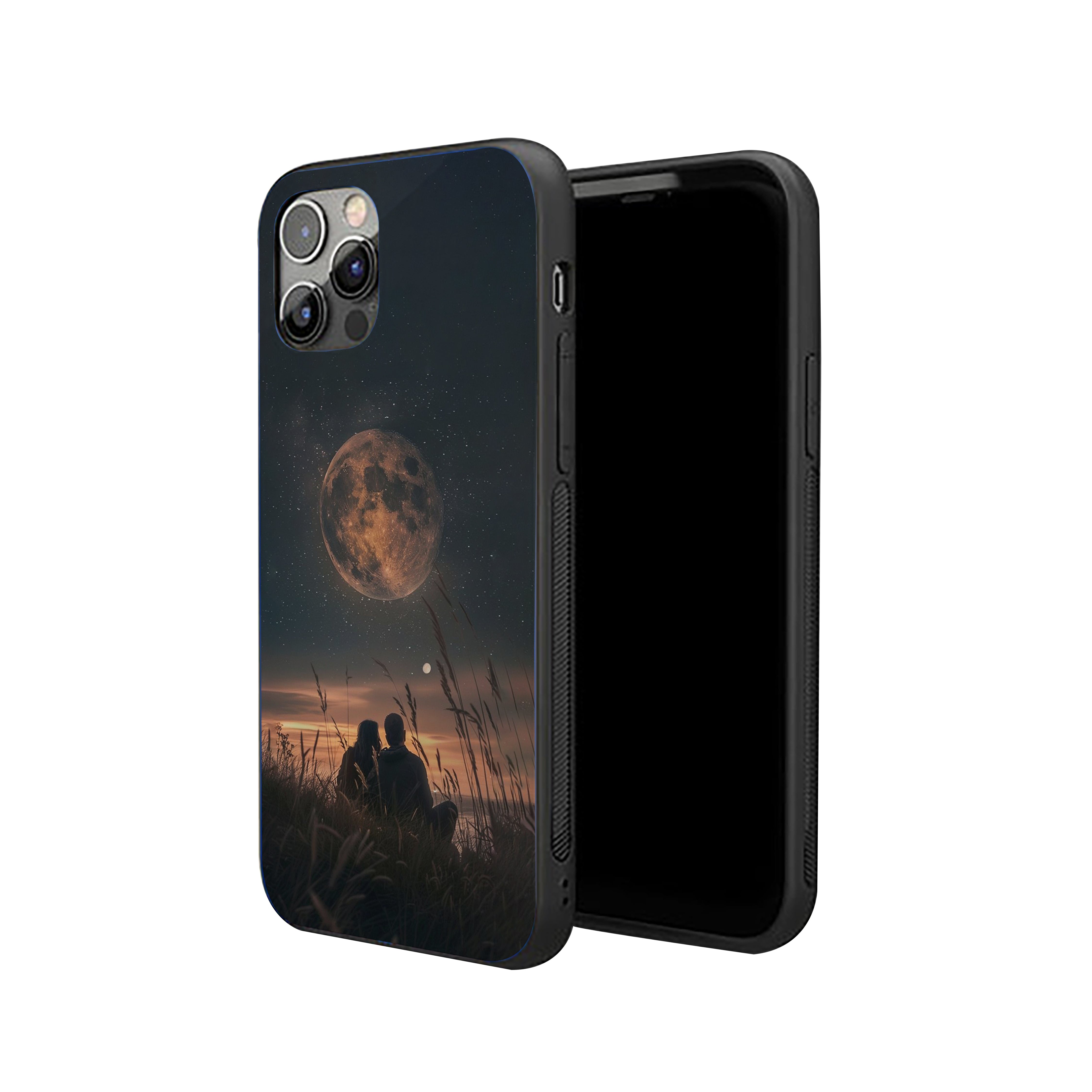 Moonlit Serenity Girls Silicone Armored Phone Case