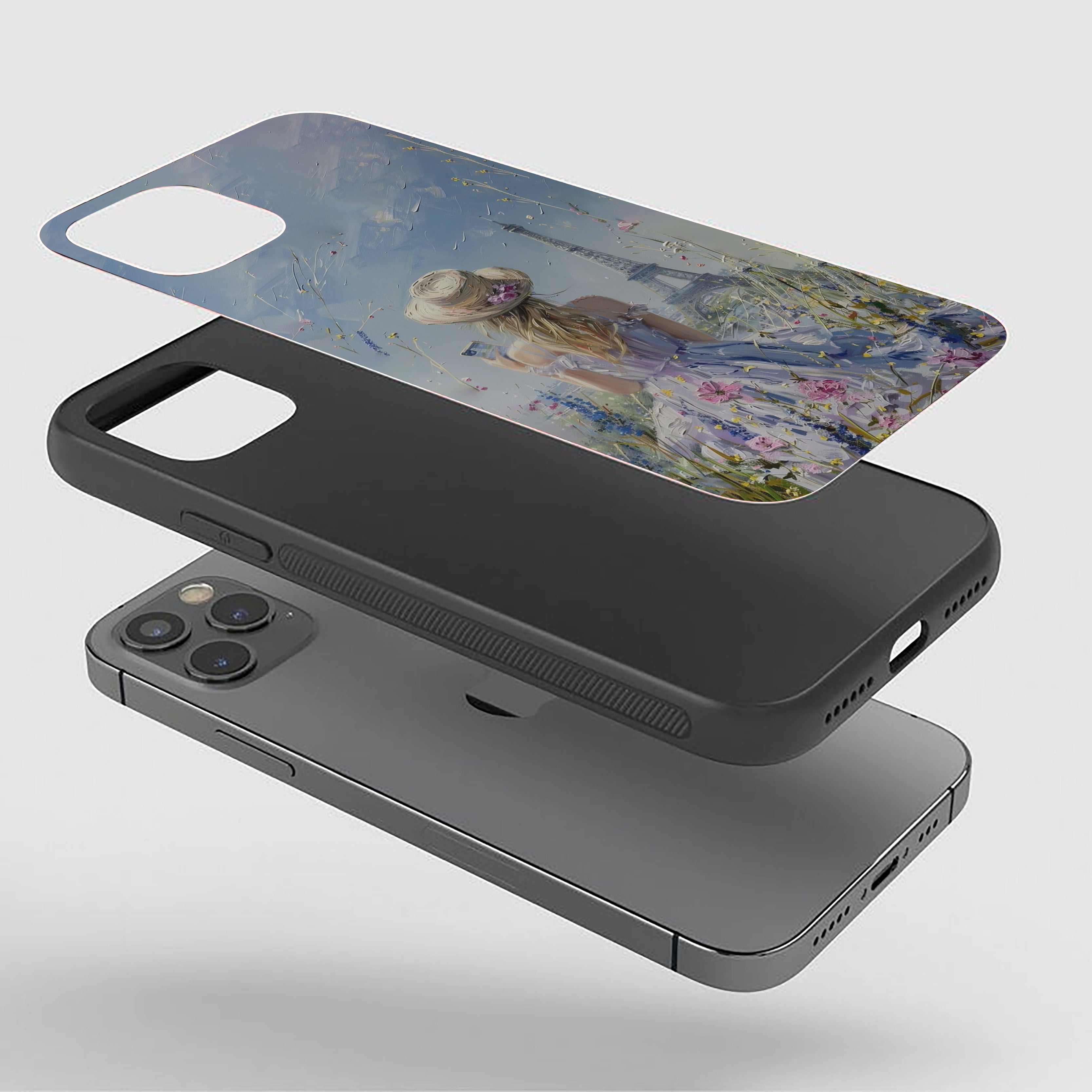 Eiffel Serenity Girls Silicone Armored Phone Case