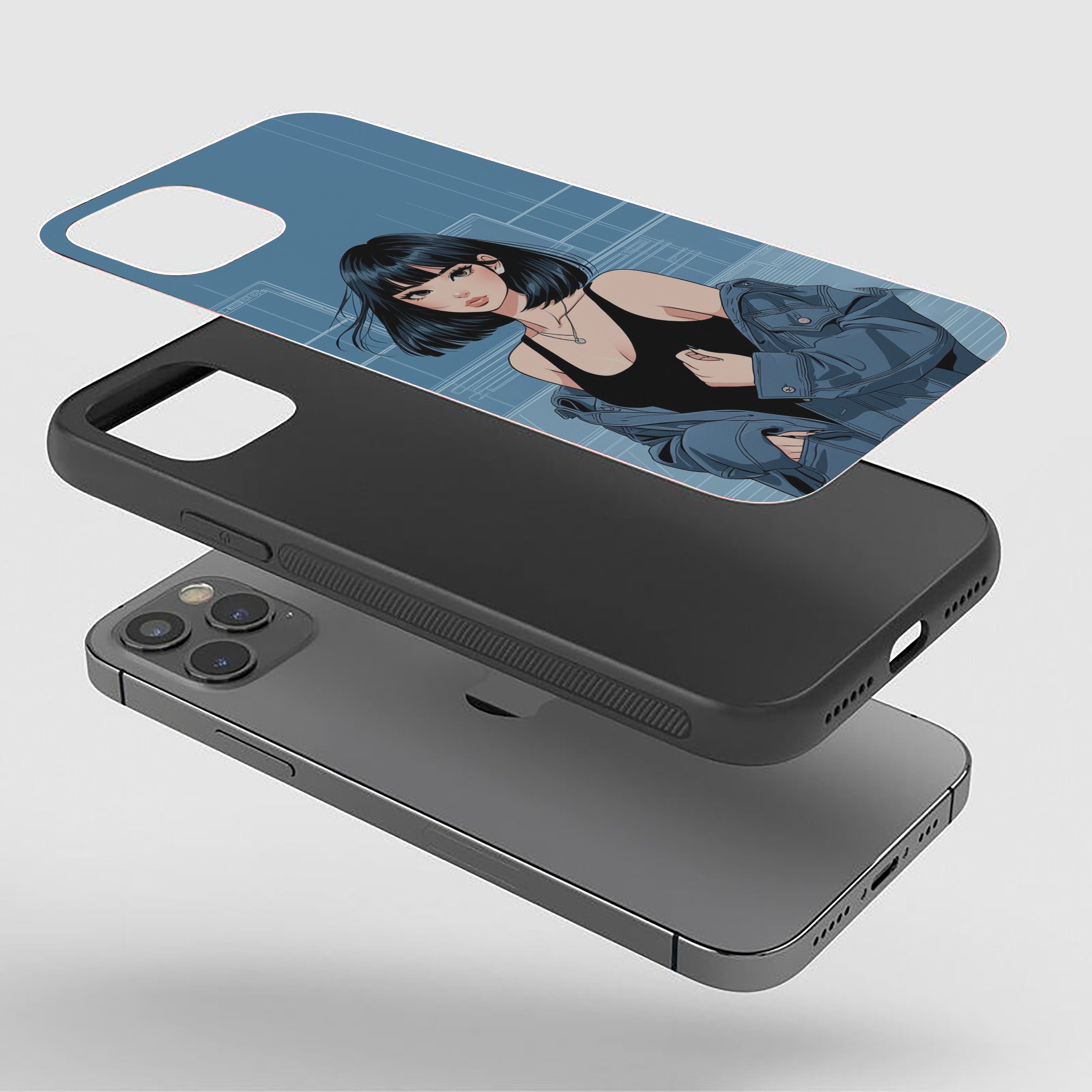 Midnight Muse Girls Silicone Armored Phone Case