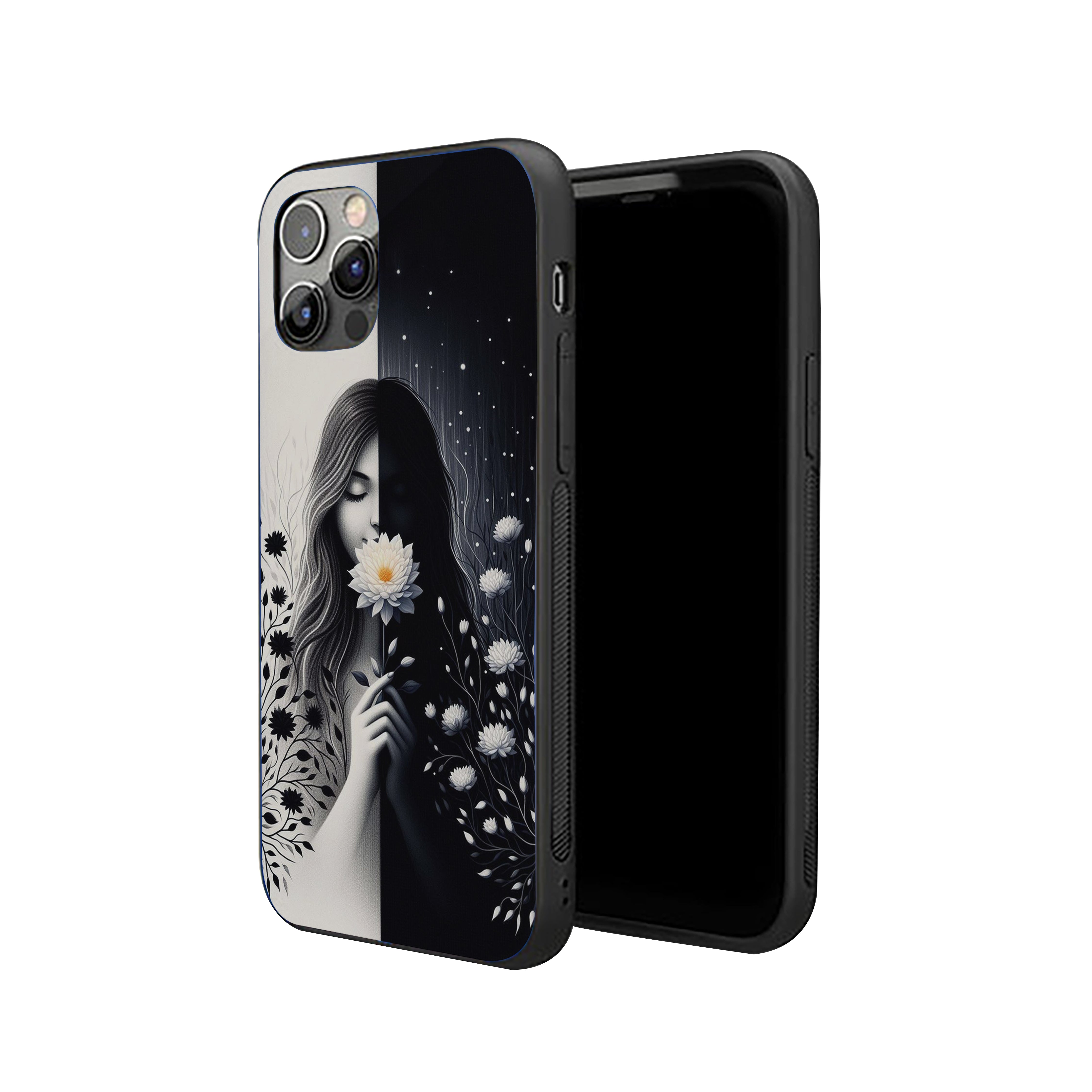 Eclipse Blossom Girls Silicone Armored Phone Case