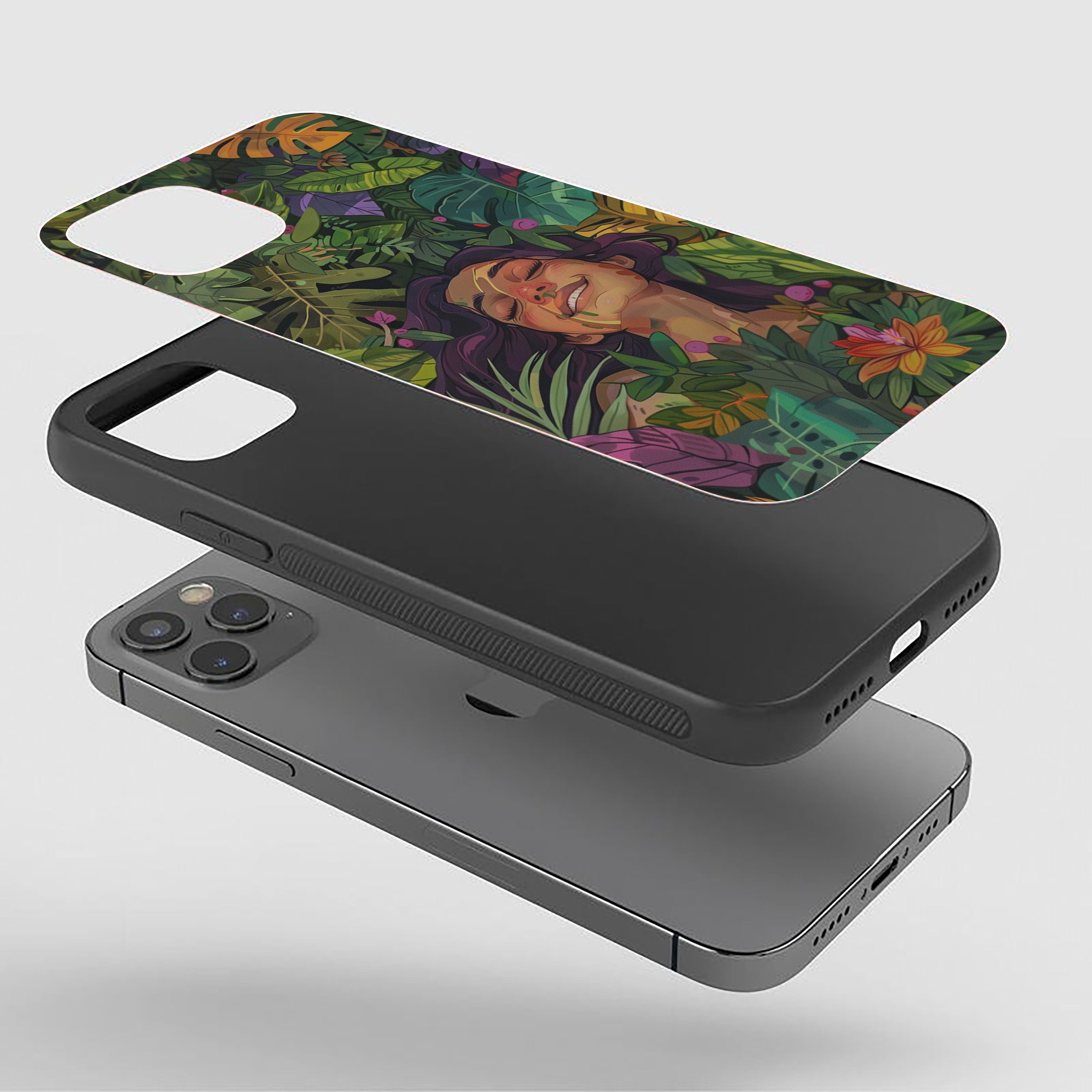 Jungle Bliss Girls Silicone Armored Phone Case