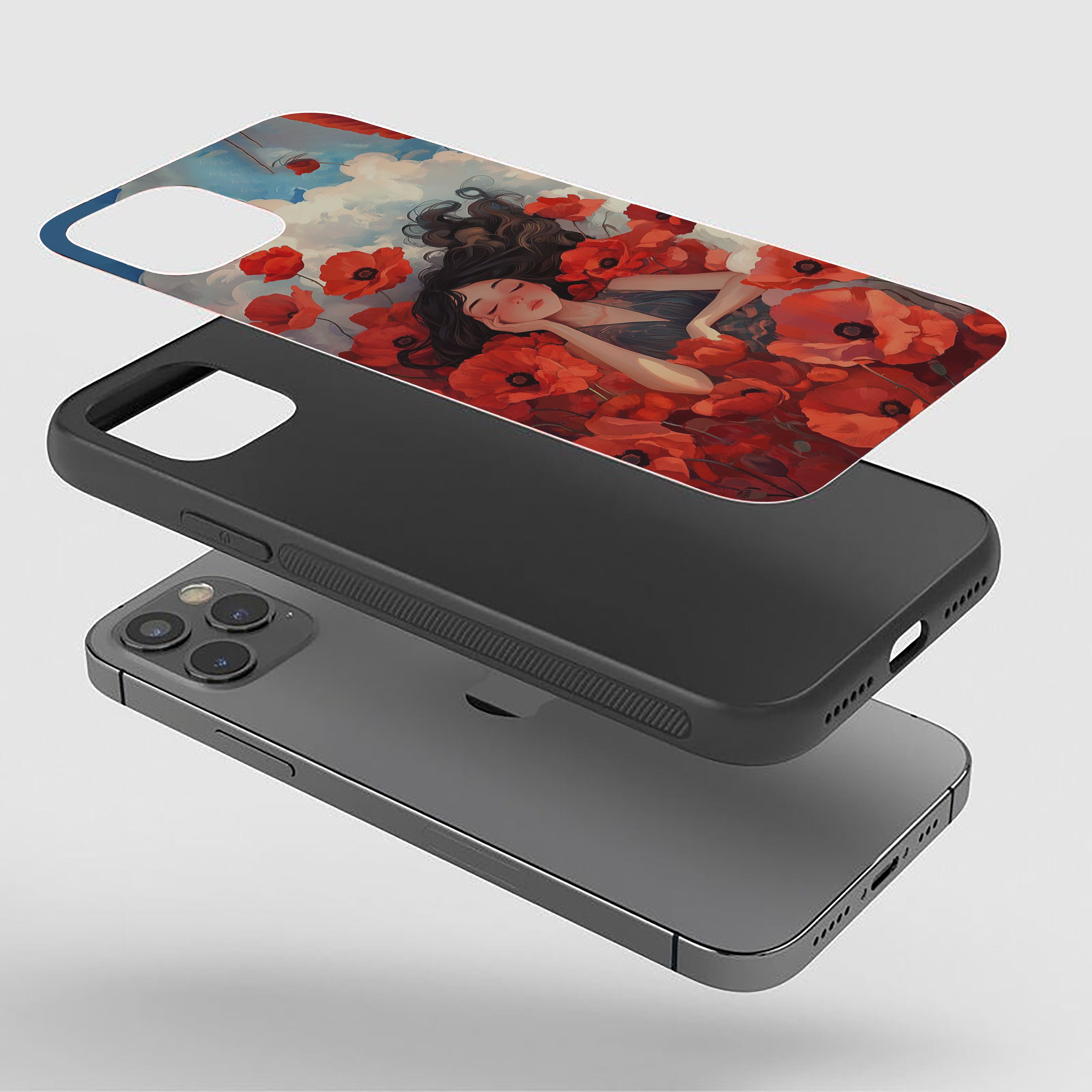 Poppy Reverie Girls Silicone Armored Phone Case