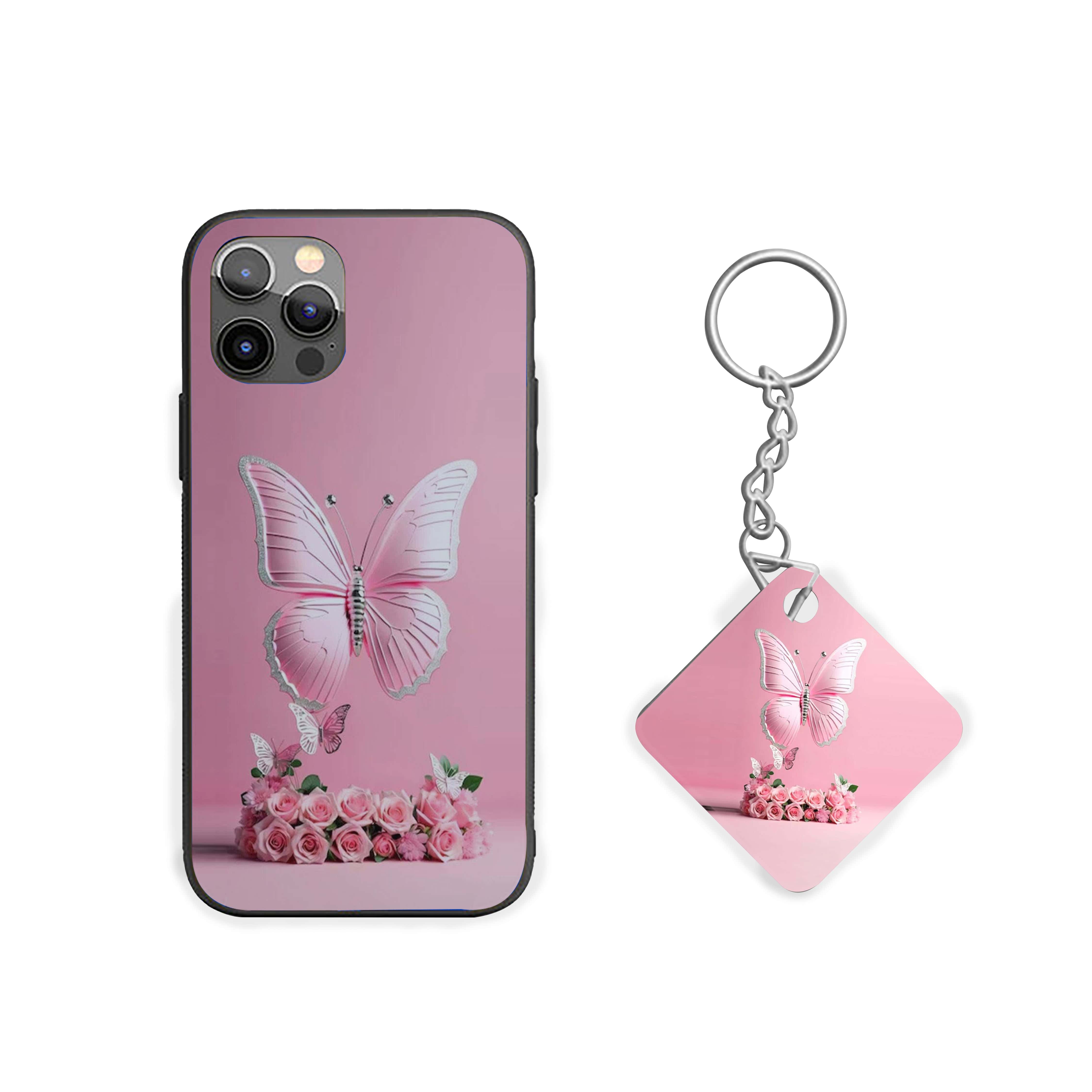 Butterfly With Roses Silicone Armored Phone Case