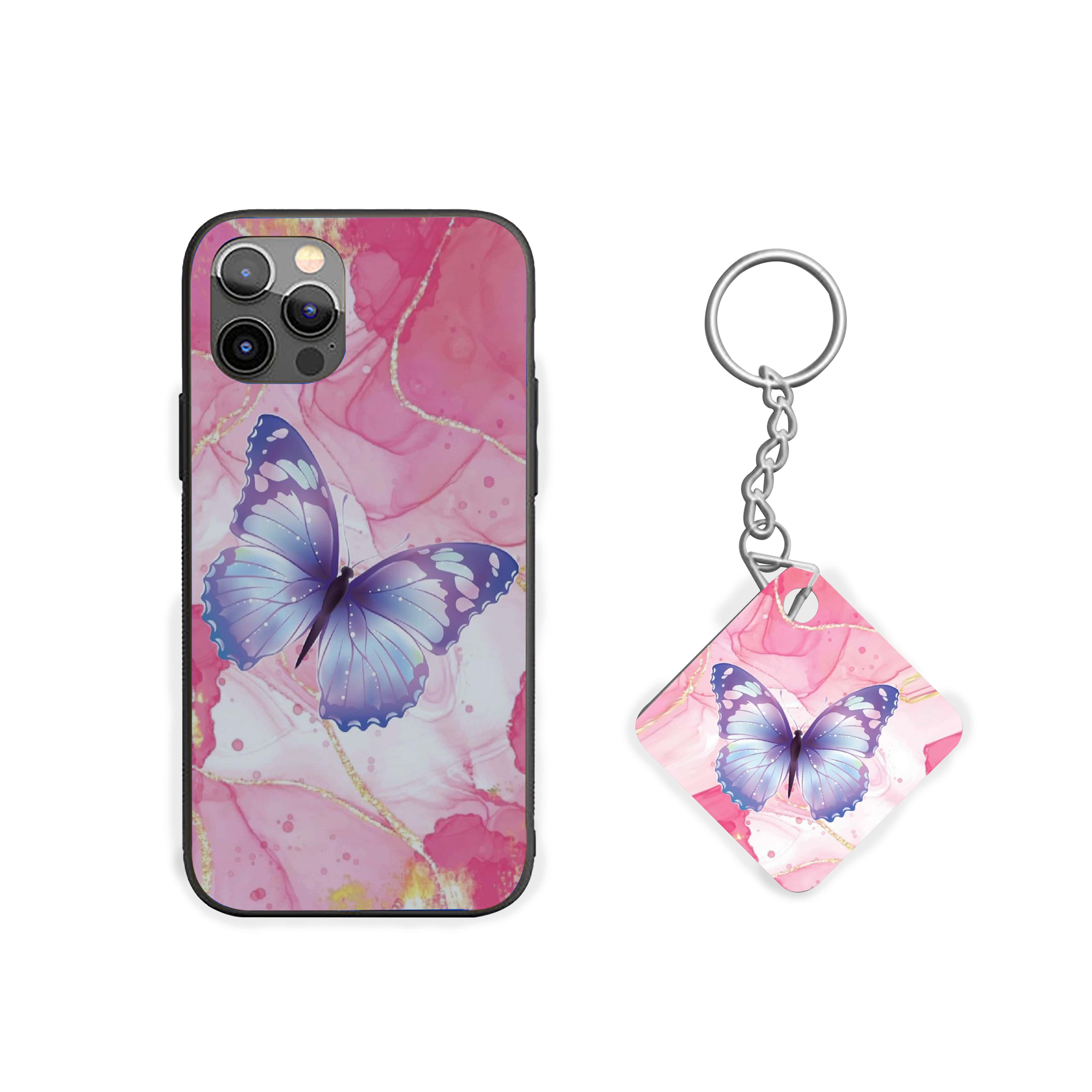 Butterfly With Pink Background Silicone Armored Phone Case