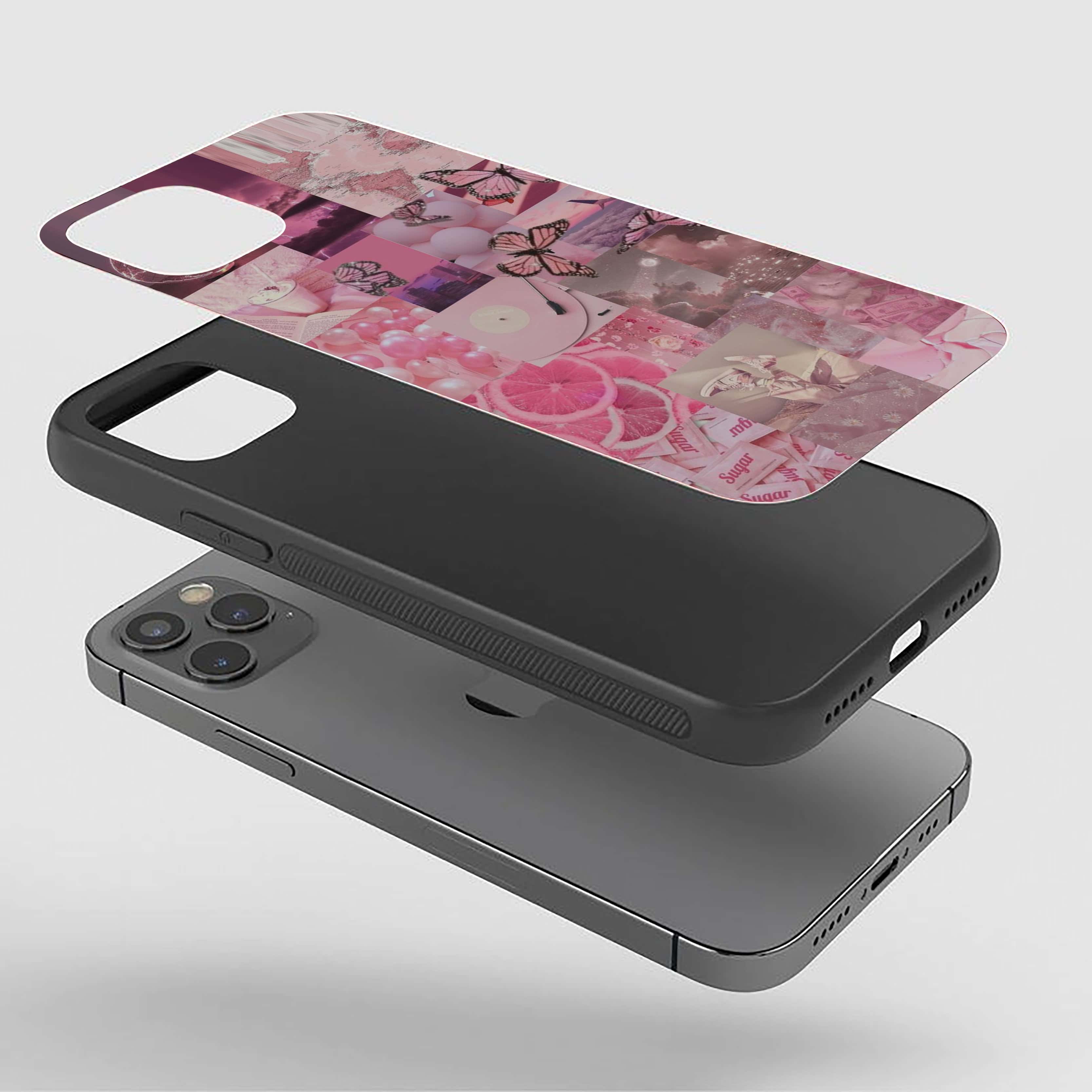 Butterfly Collage Silicone Armored Phone Case