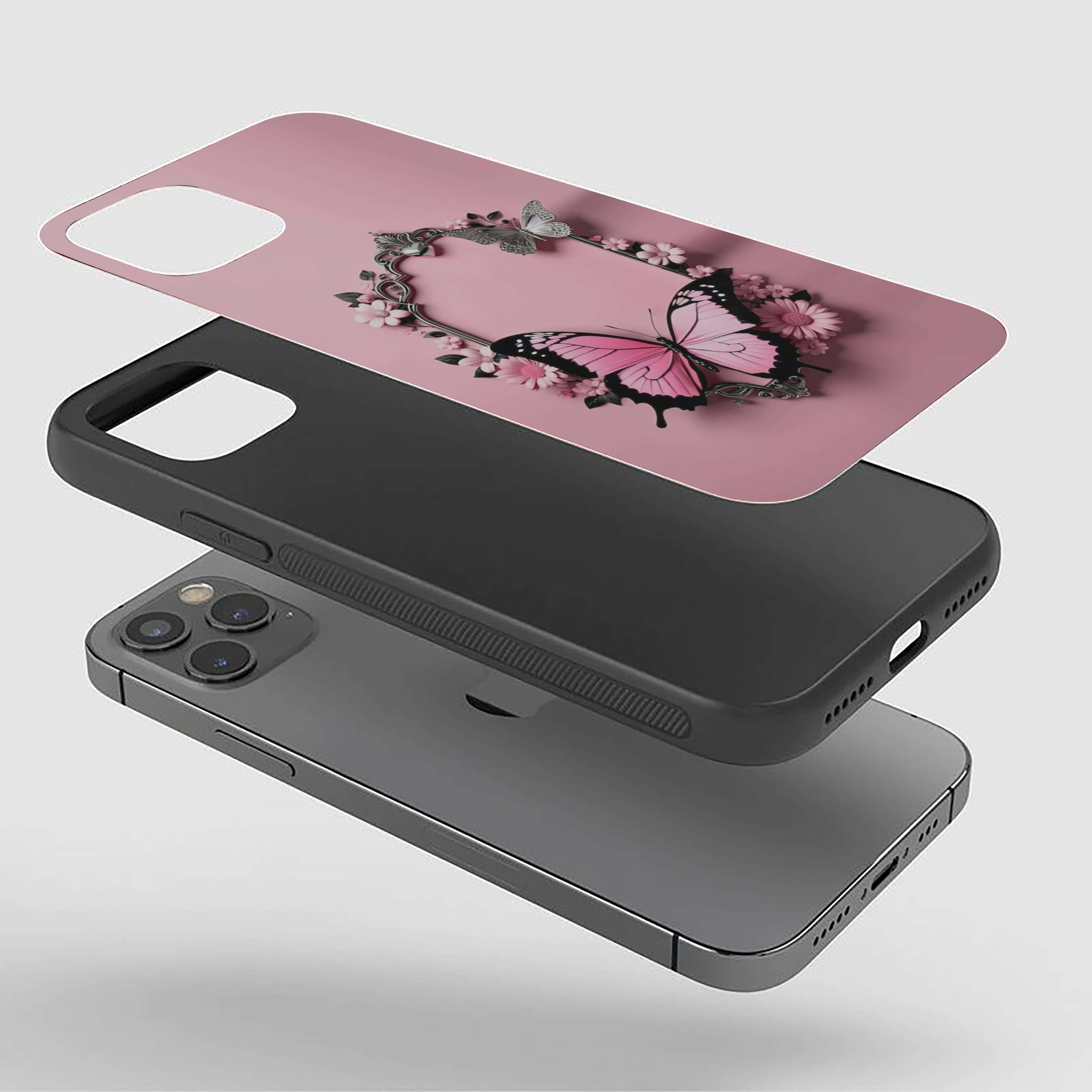 Love Theme Butterfly Silicone Armored Phone Case