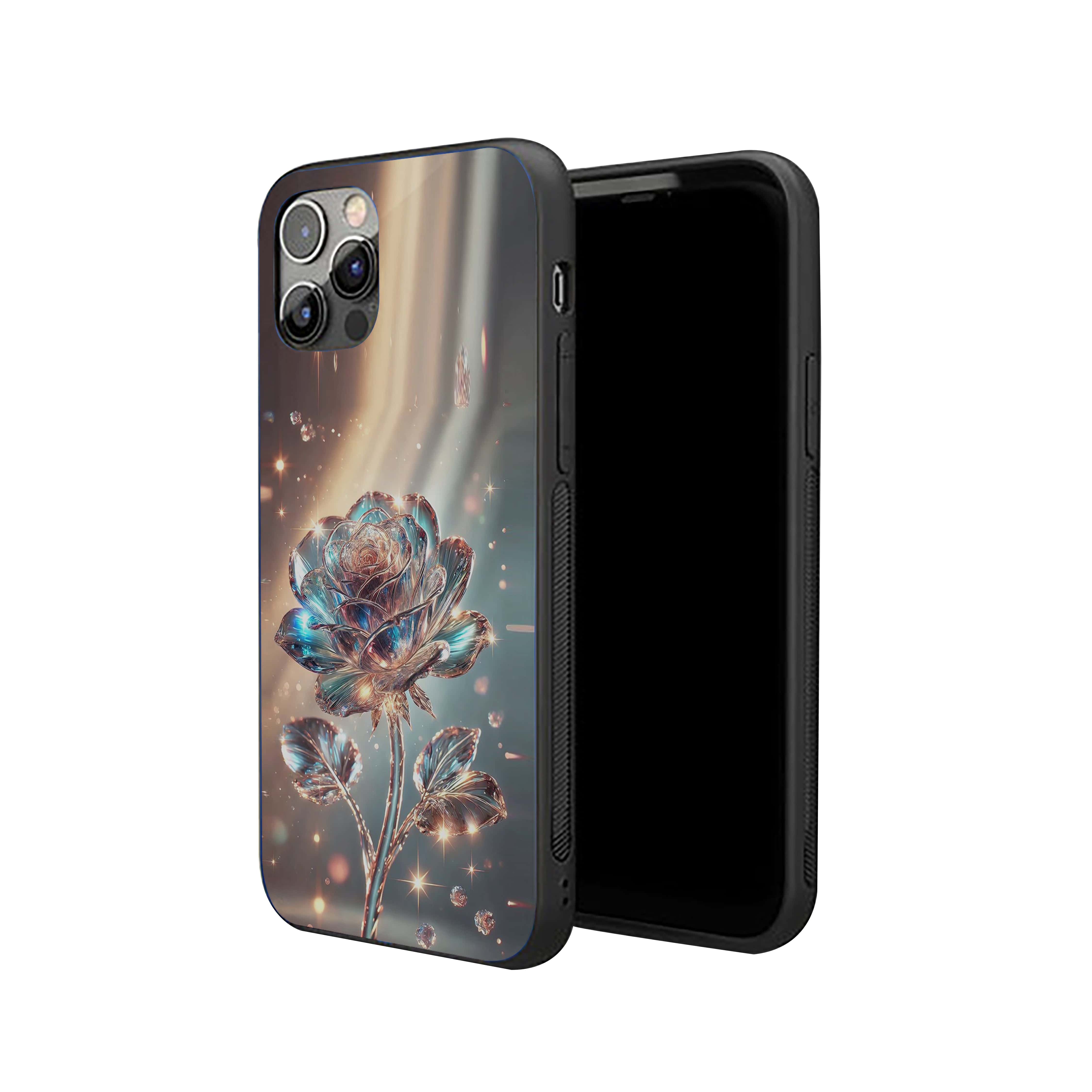 Golden Rose Silicone Armored Phone Case