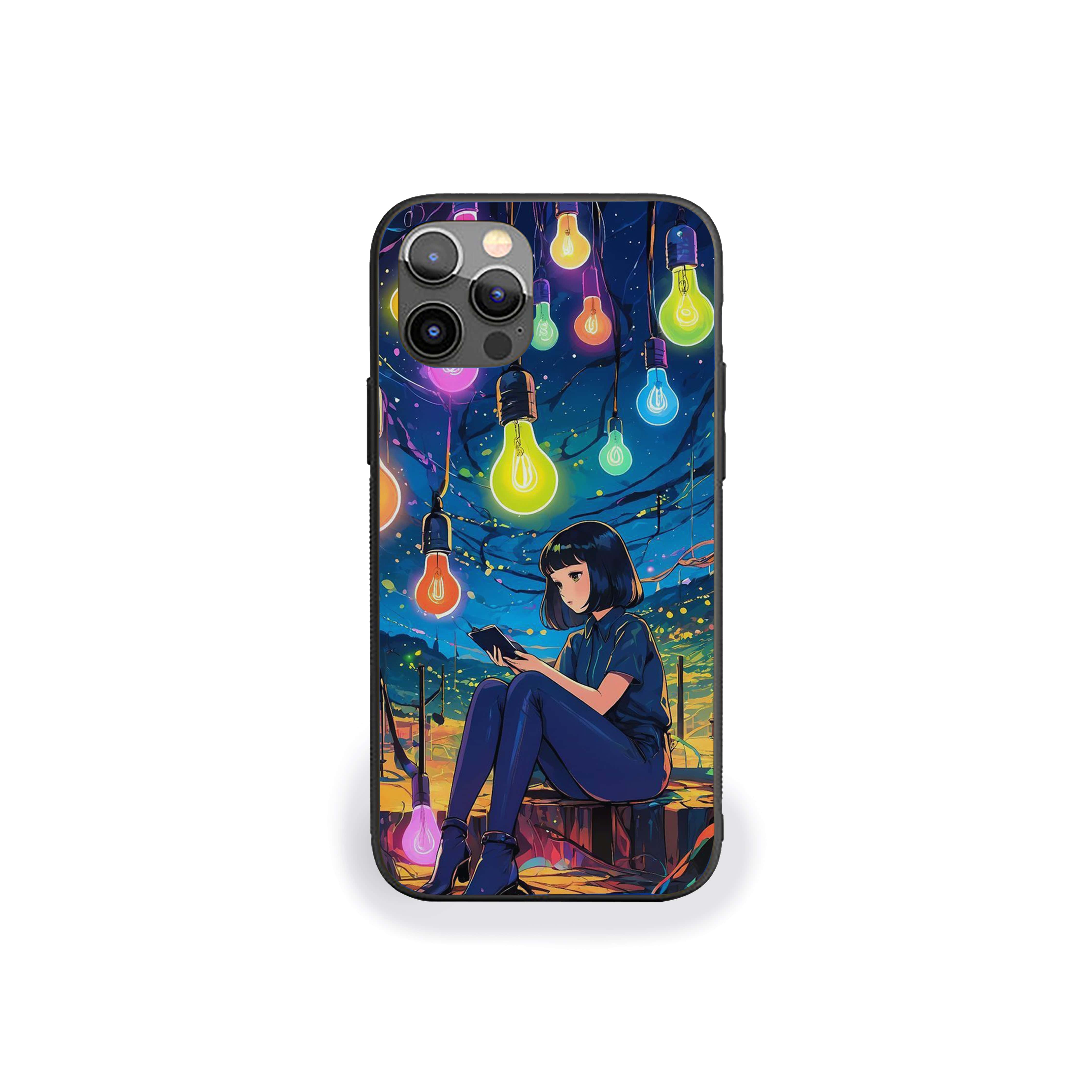 Girl With Textbook Silicone Armored Phone Case