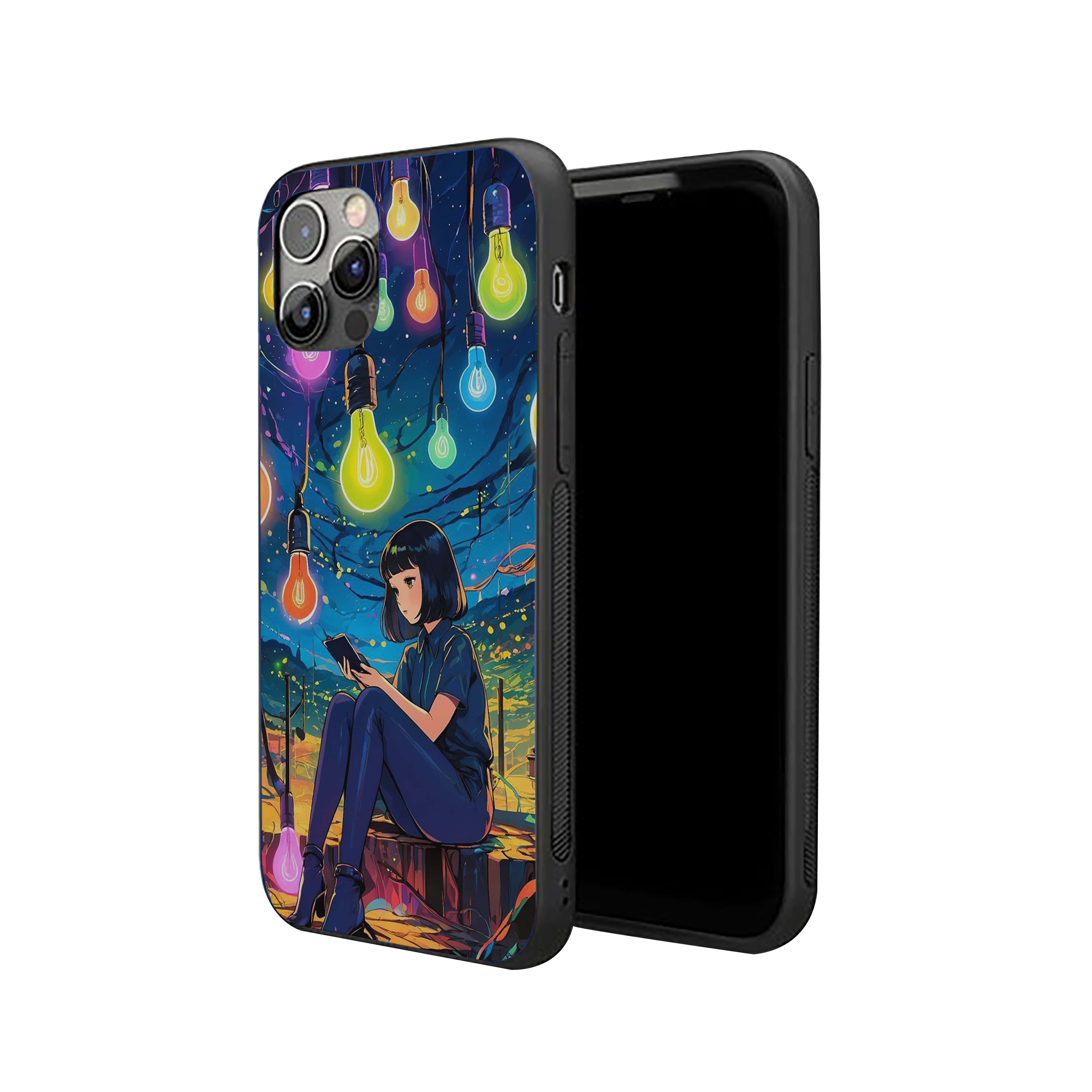 Girl With Textbook Silicone Armored Phone Case