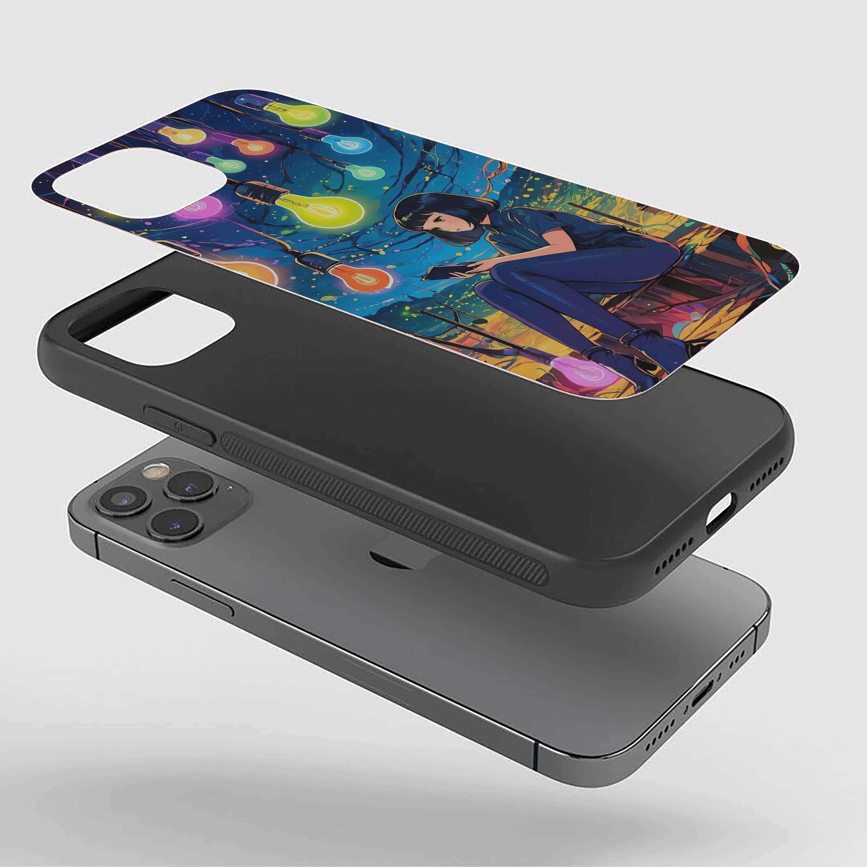 Girl With Textbook Silicone Armored Phone Case