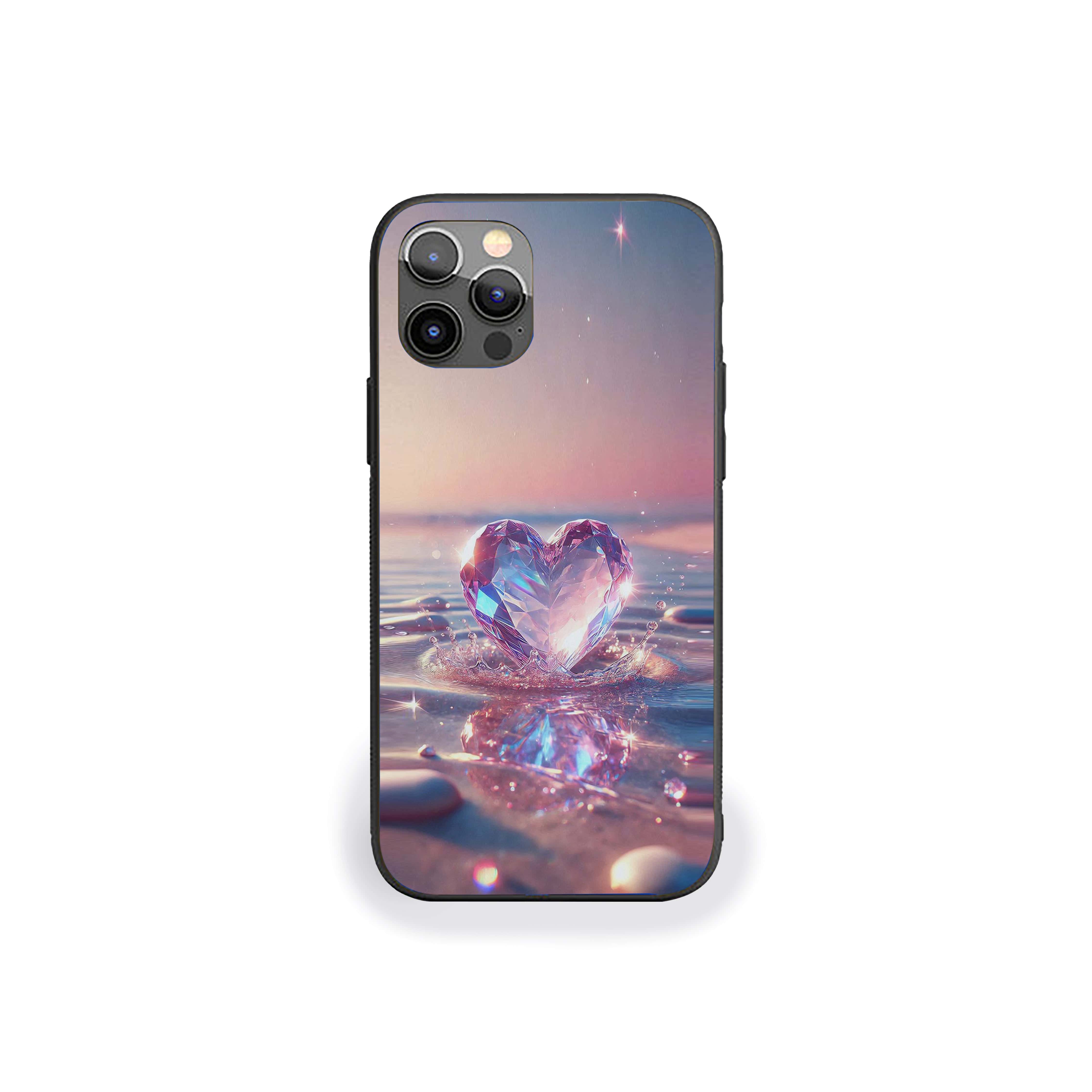 Water Theme Heart Silicone Armored Phone Case
