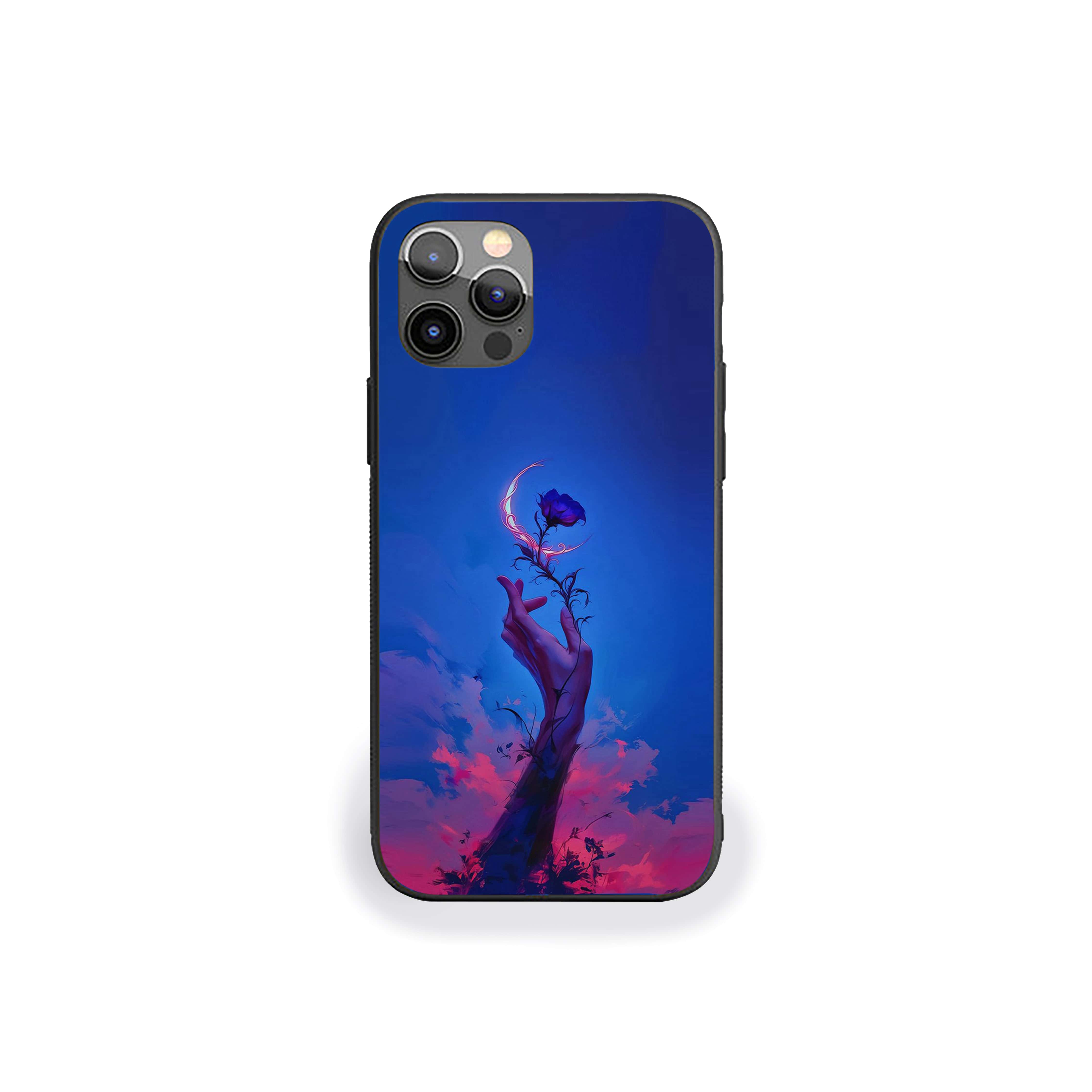 Dark Blue Butterfly Silicone Armored Phone Case