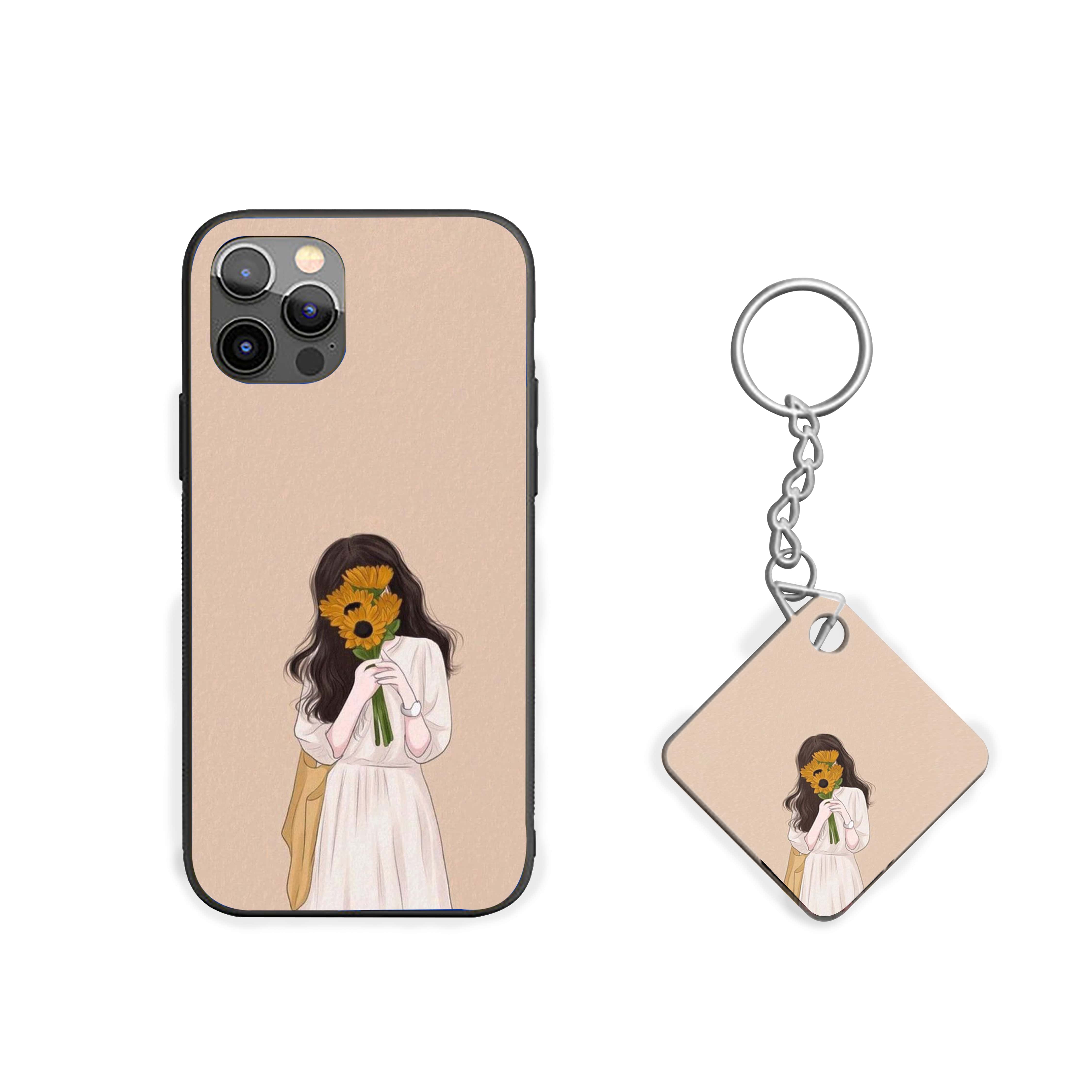 Hidden Girl With Flower Silicone Armored Phone Case