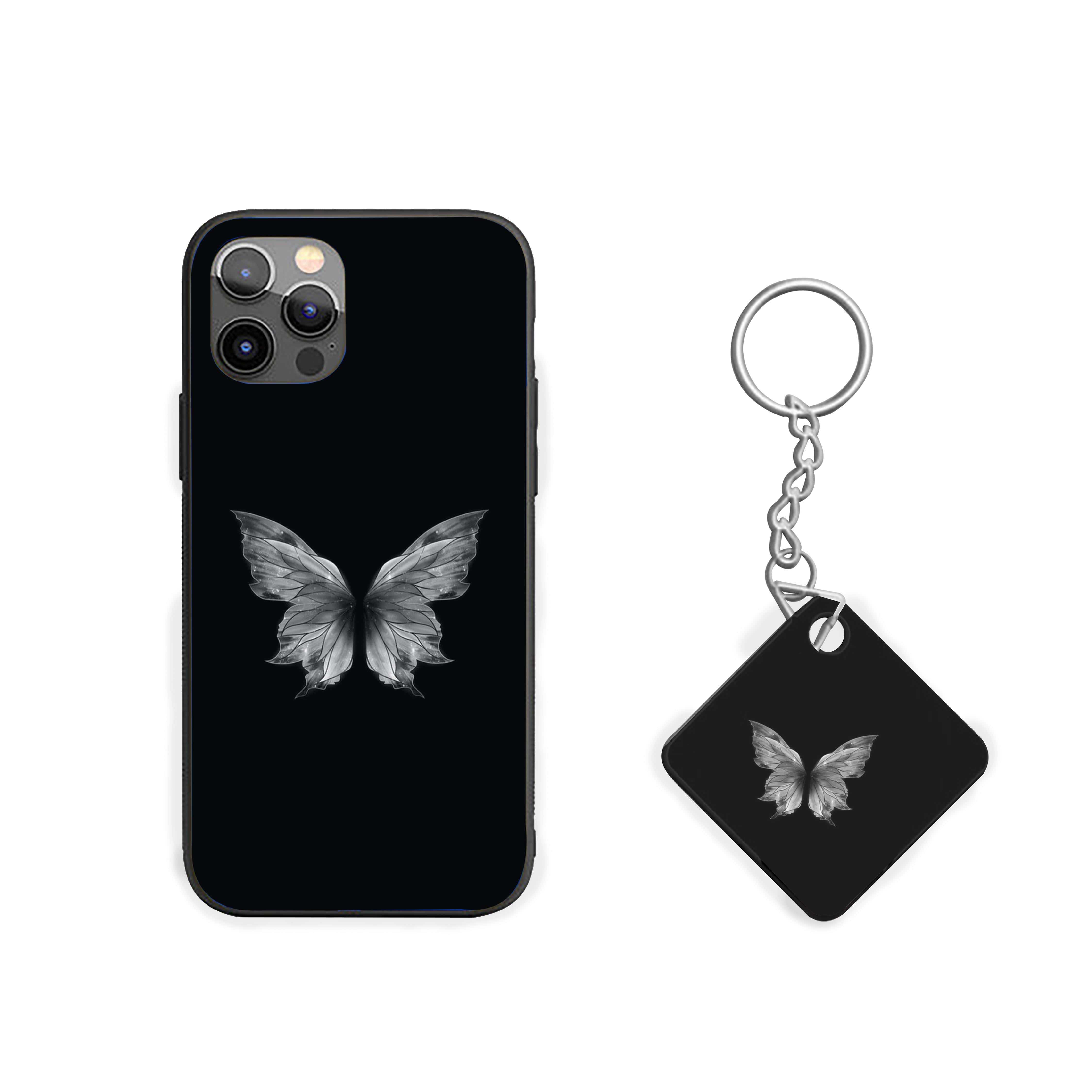 Butterfly In Black Background Silicone Armored Phone Case