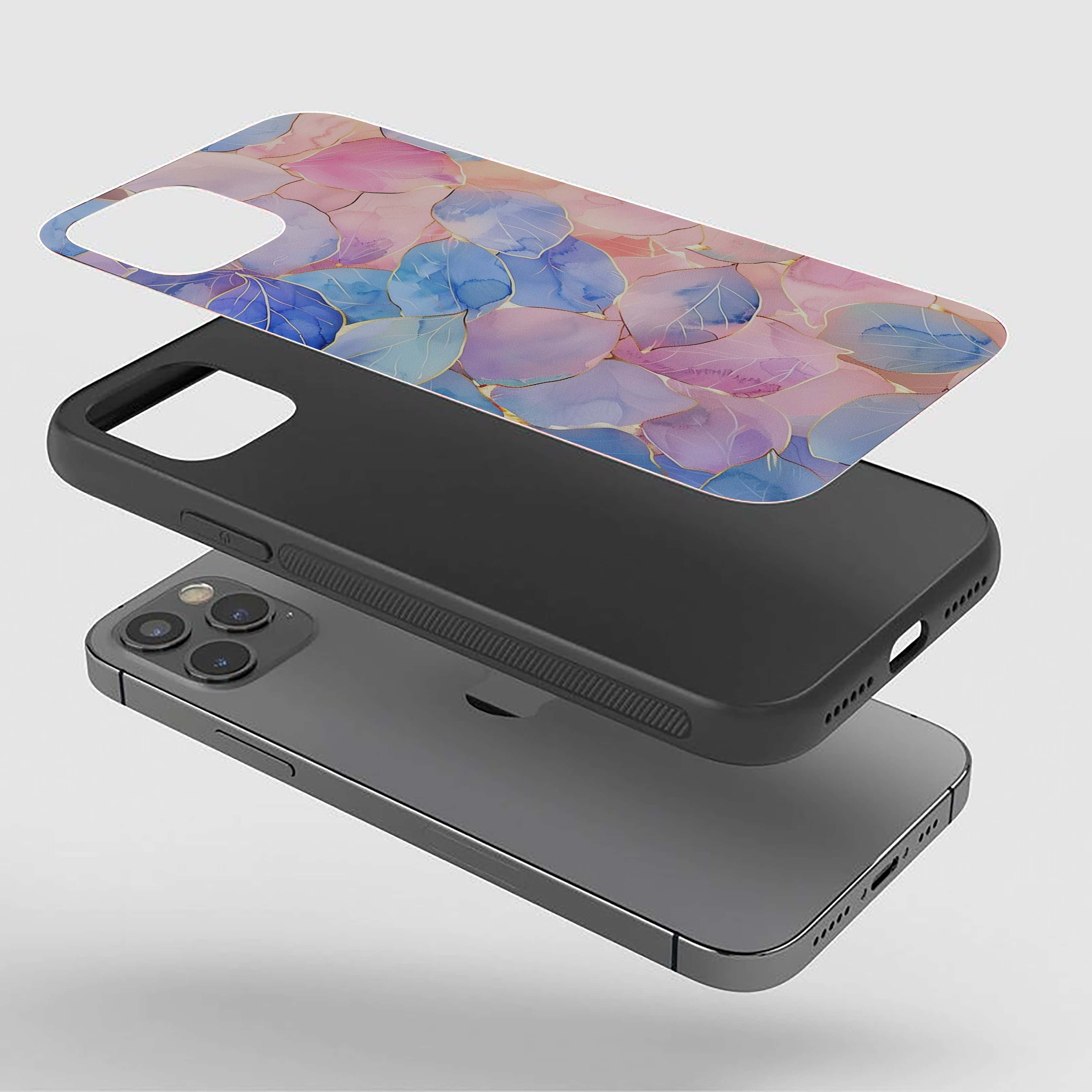 Multicolour Leaf Silicone Armored Phone Case
