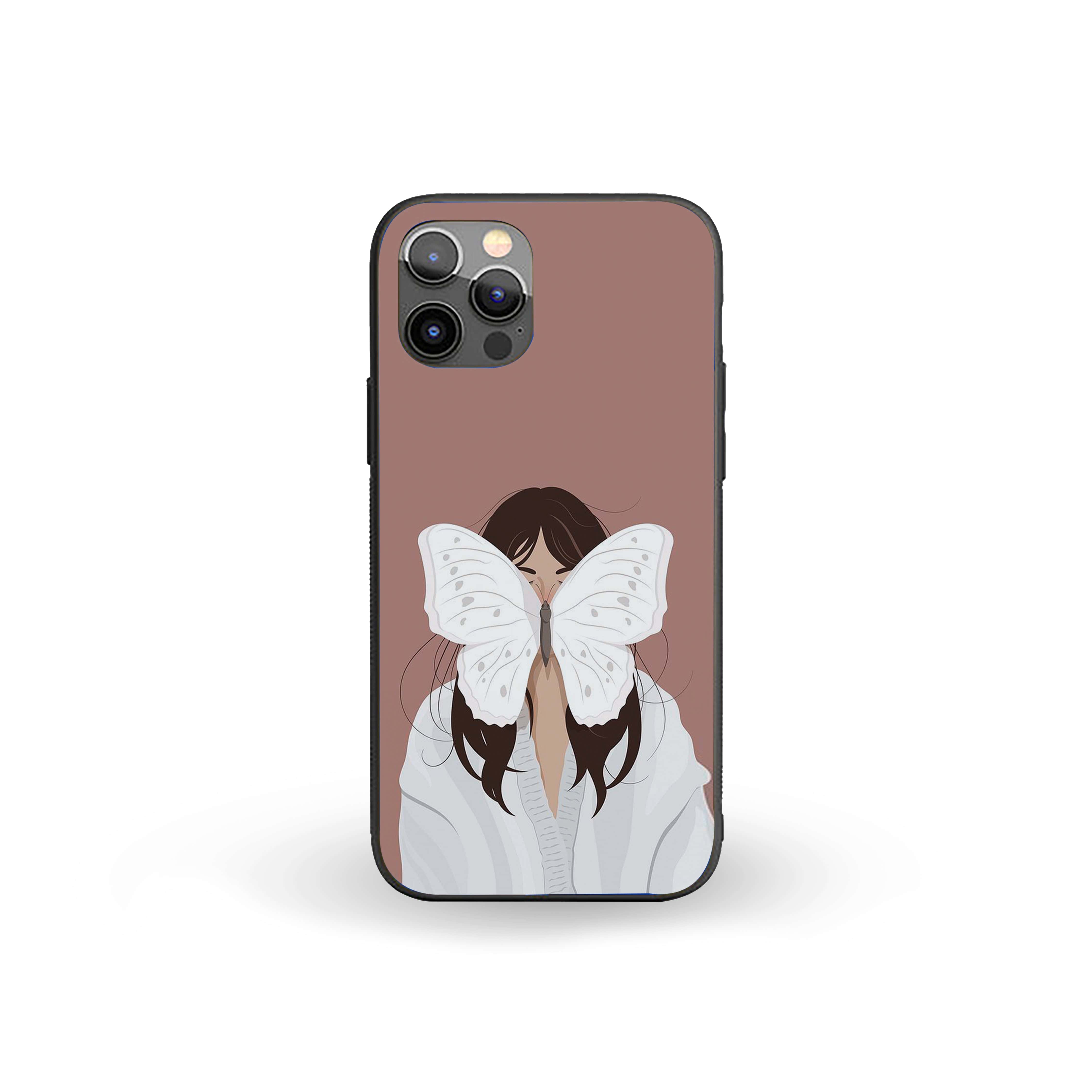 White Butterfly Girls Silicone Armored Phone Case