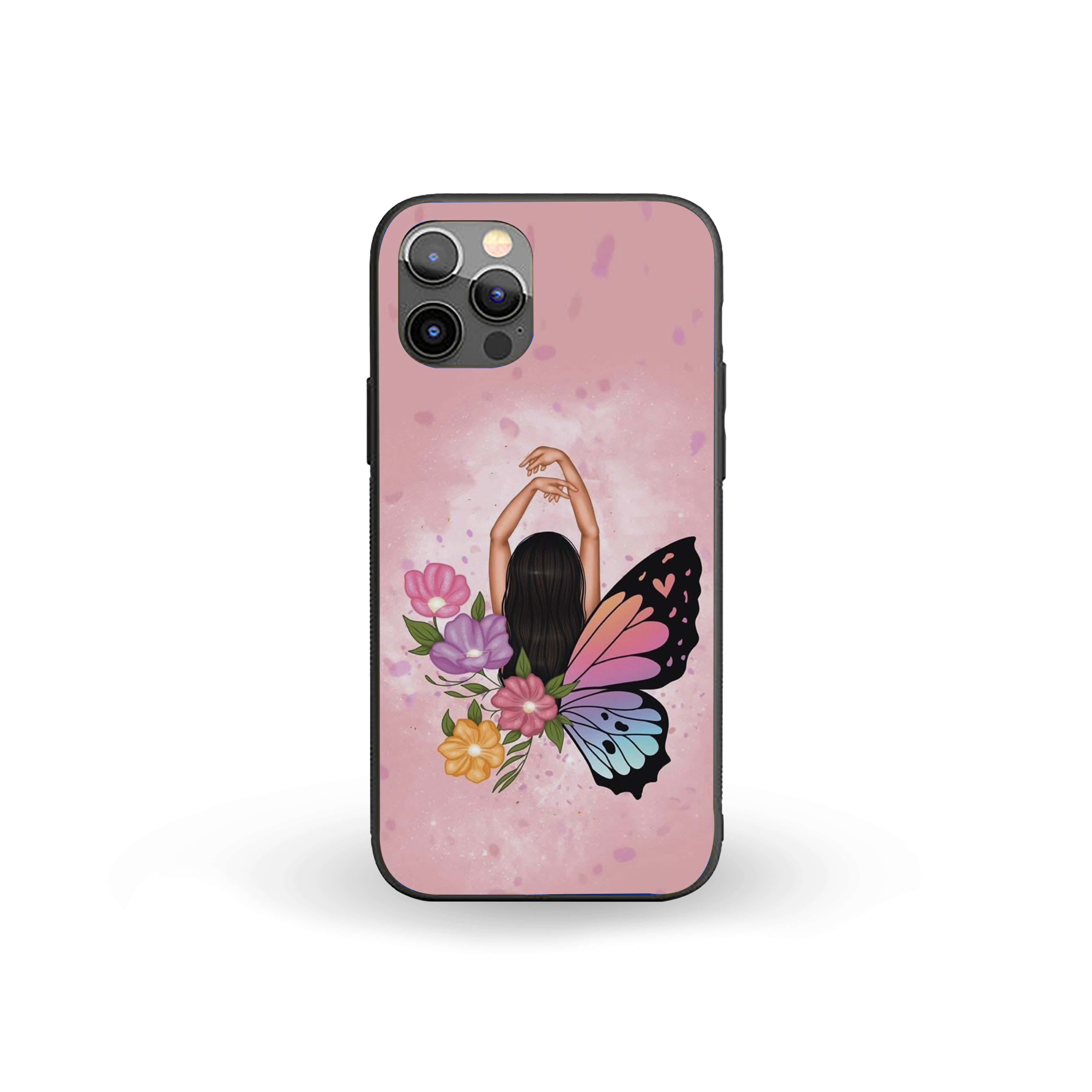 Butterfly-Girl Silicone Armored Phone Case