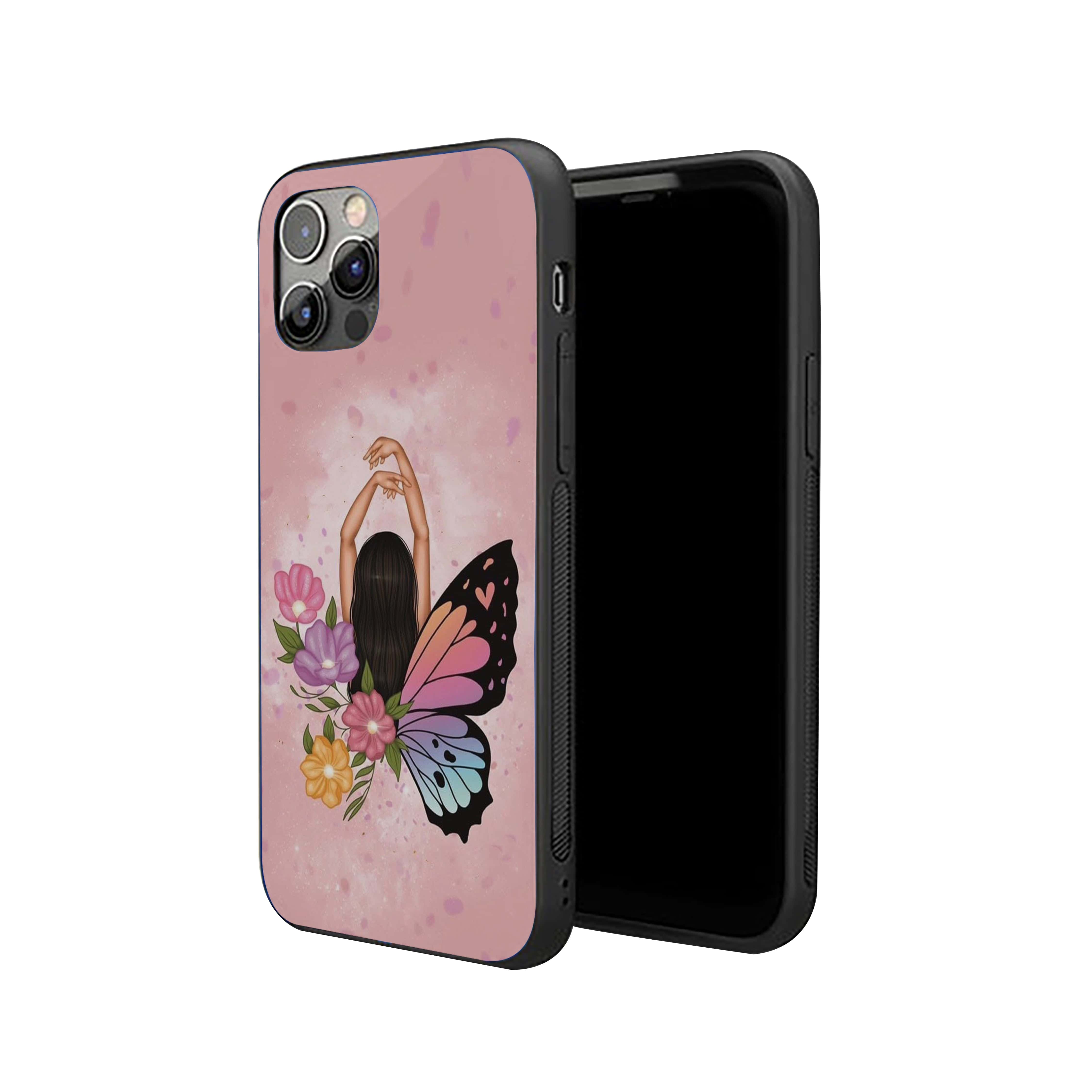 Butterfly-Girl Silicone Armored Phone Case