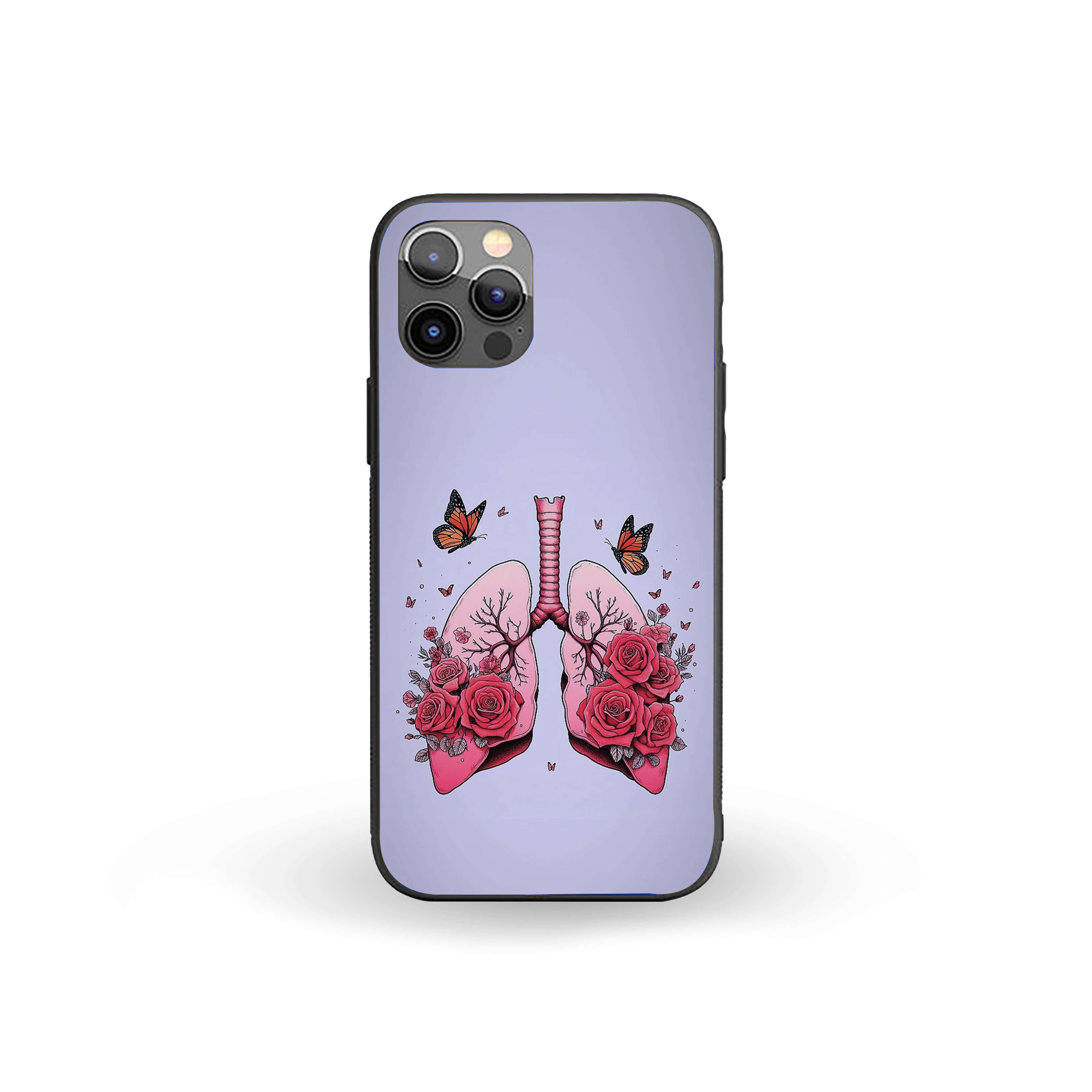 Butterfly Roses Silicone Armored Phone Case