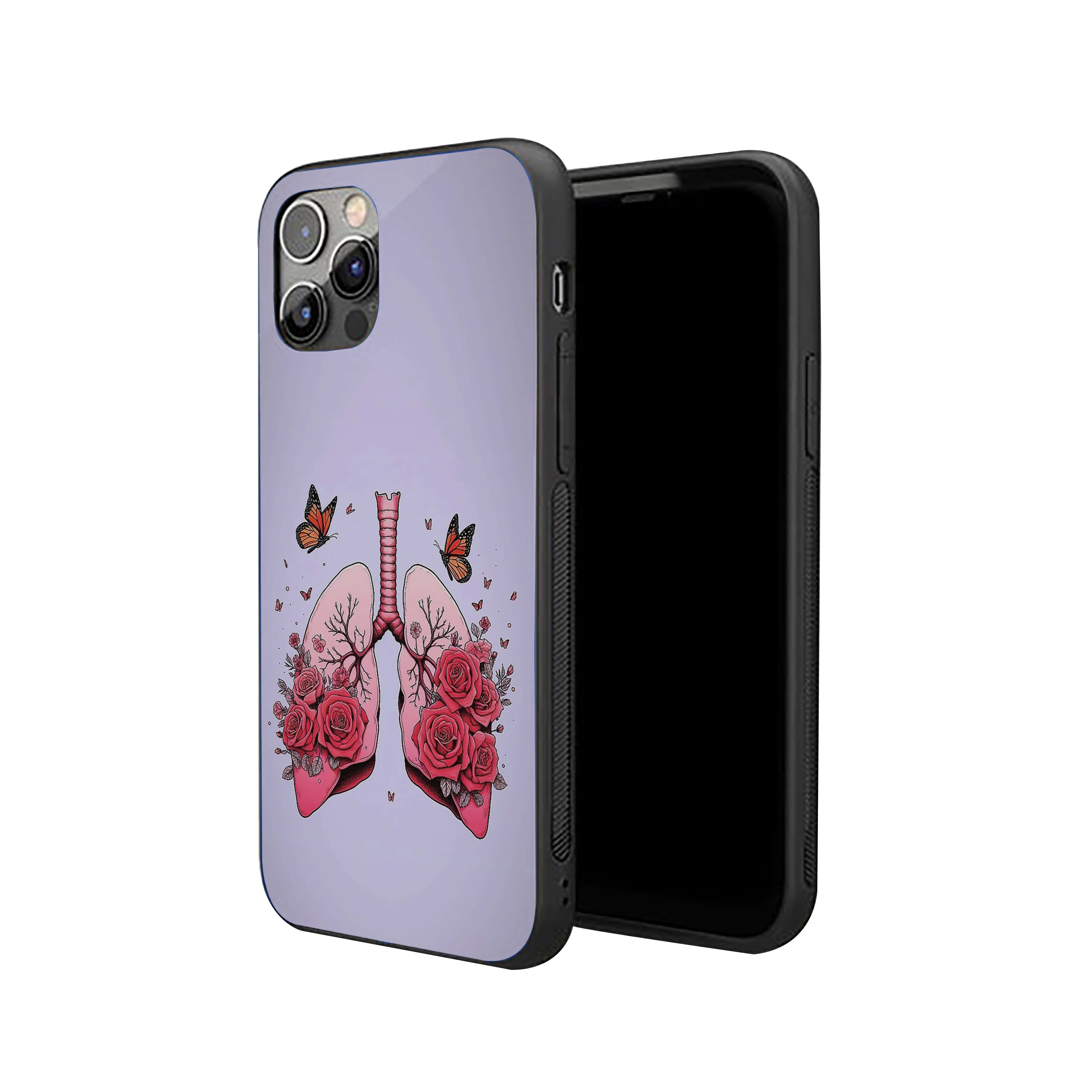 Butterfly Roses Silicone Armored Phone Case