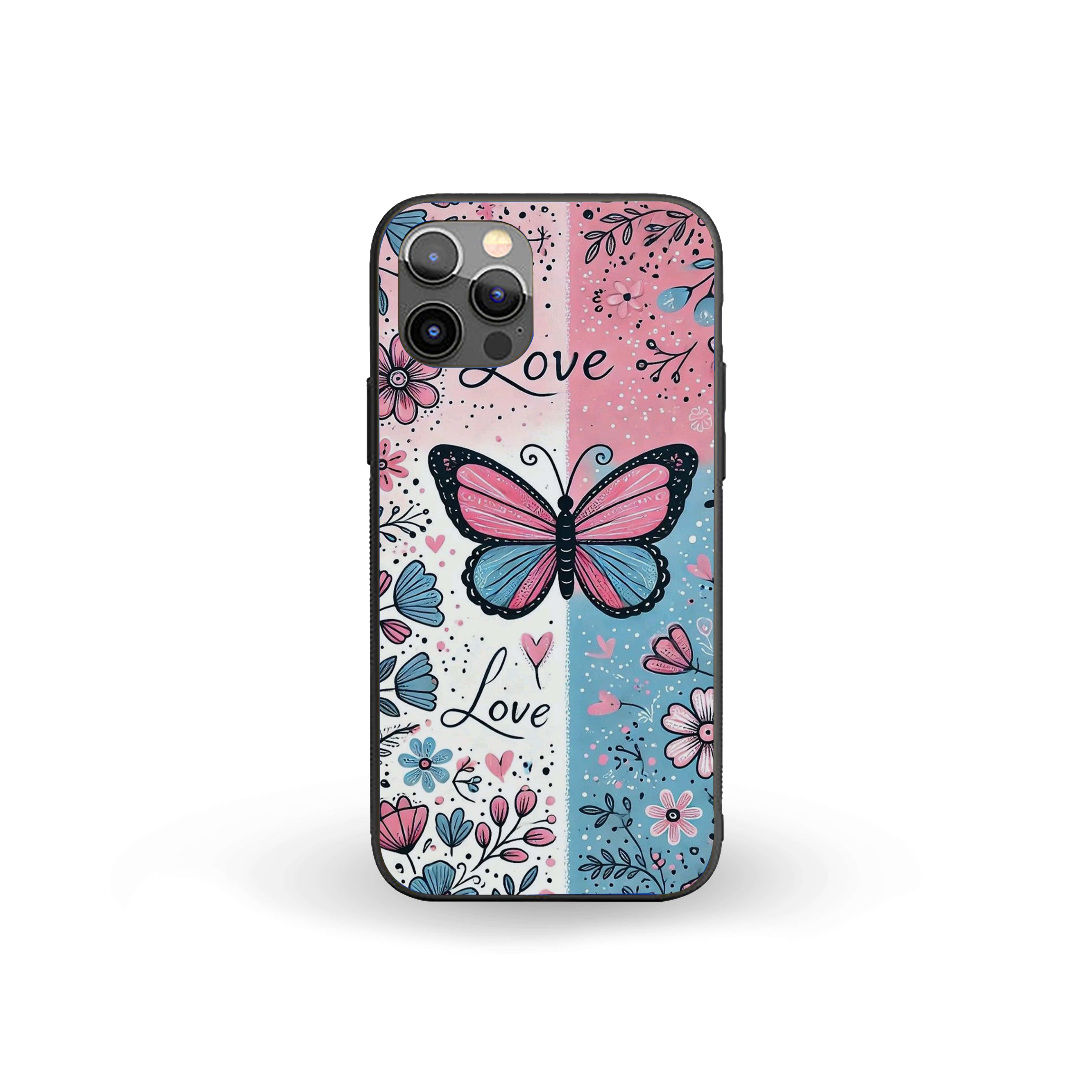 Butterfly Love Flower Girls Silicone Armored Phone Case