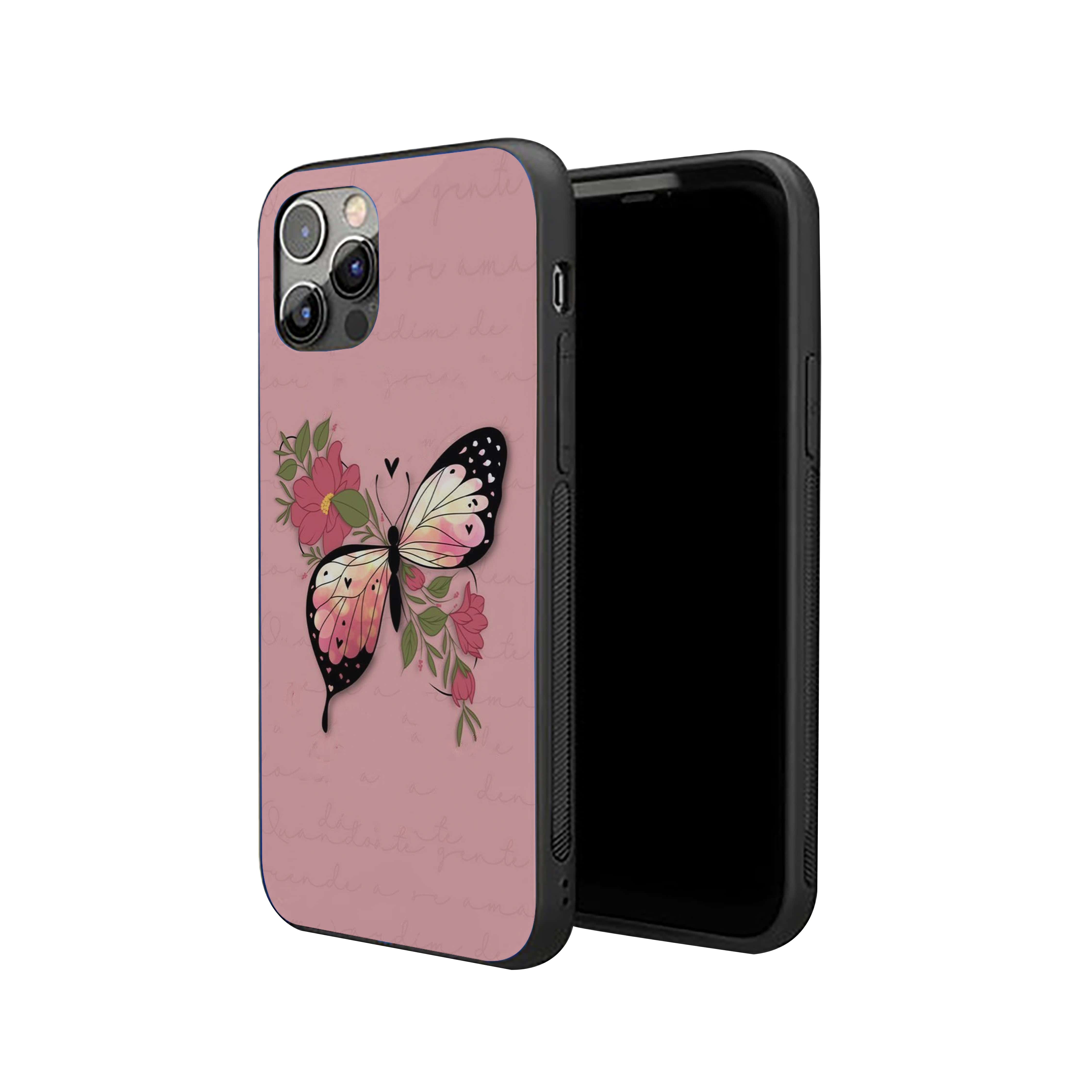 Black Wings Butterfly Silicone Armored Phone Case