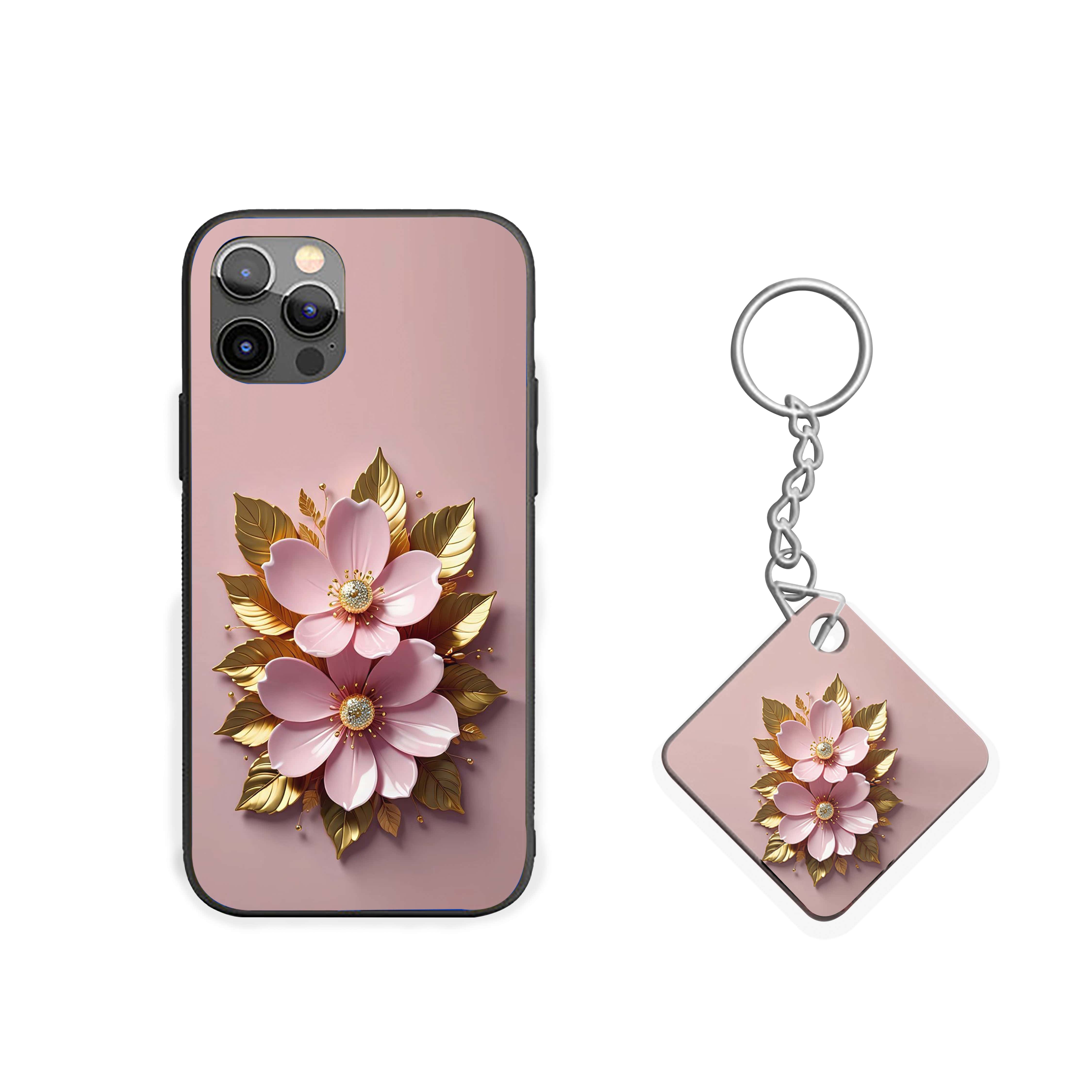 Golden Leaf Flower Silicone Armored Phone Case