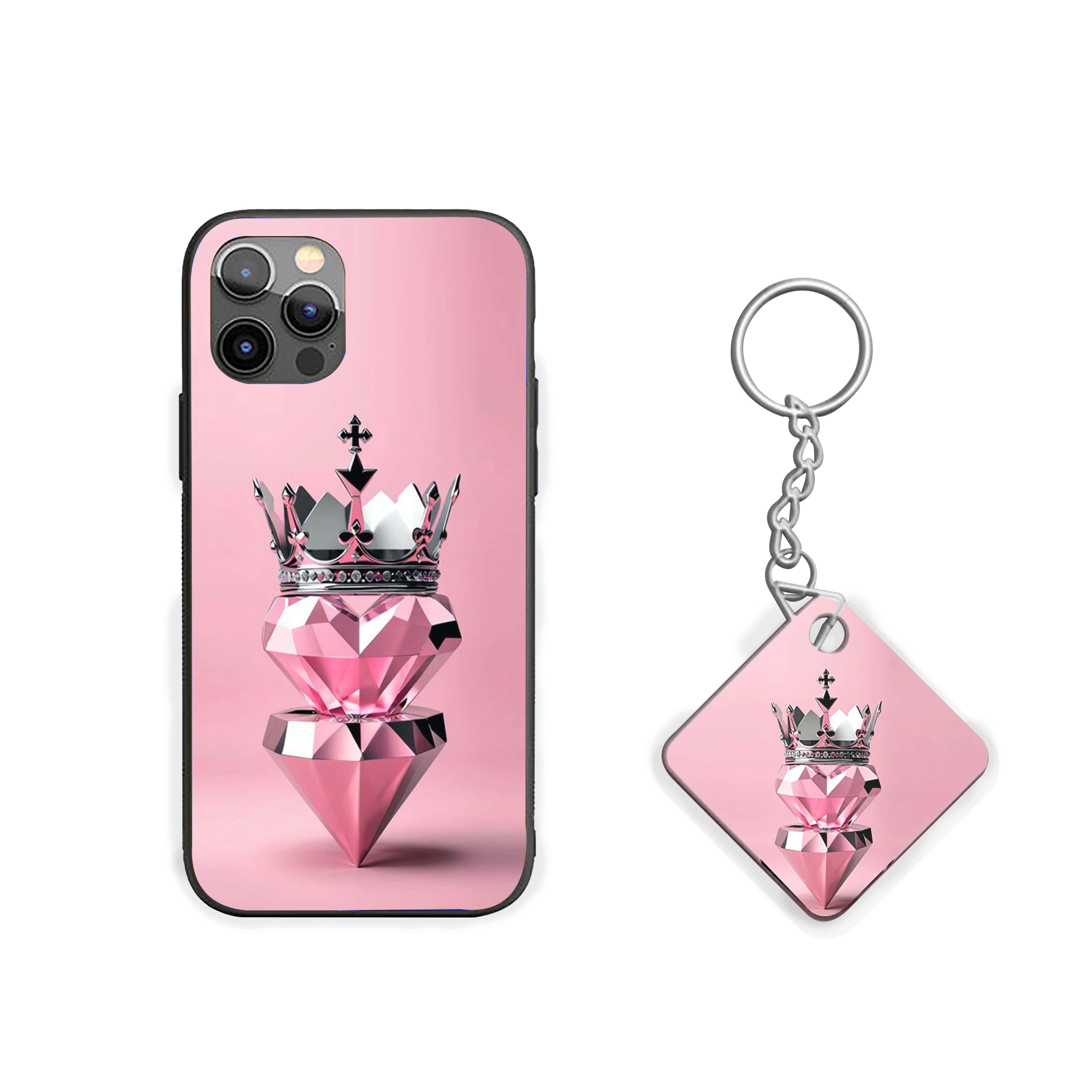 Diamond Shape Heart Girls Silicone Armored Phone Case