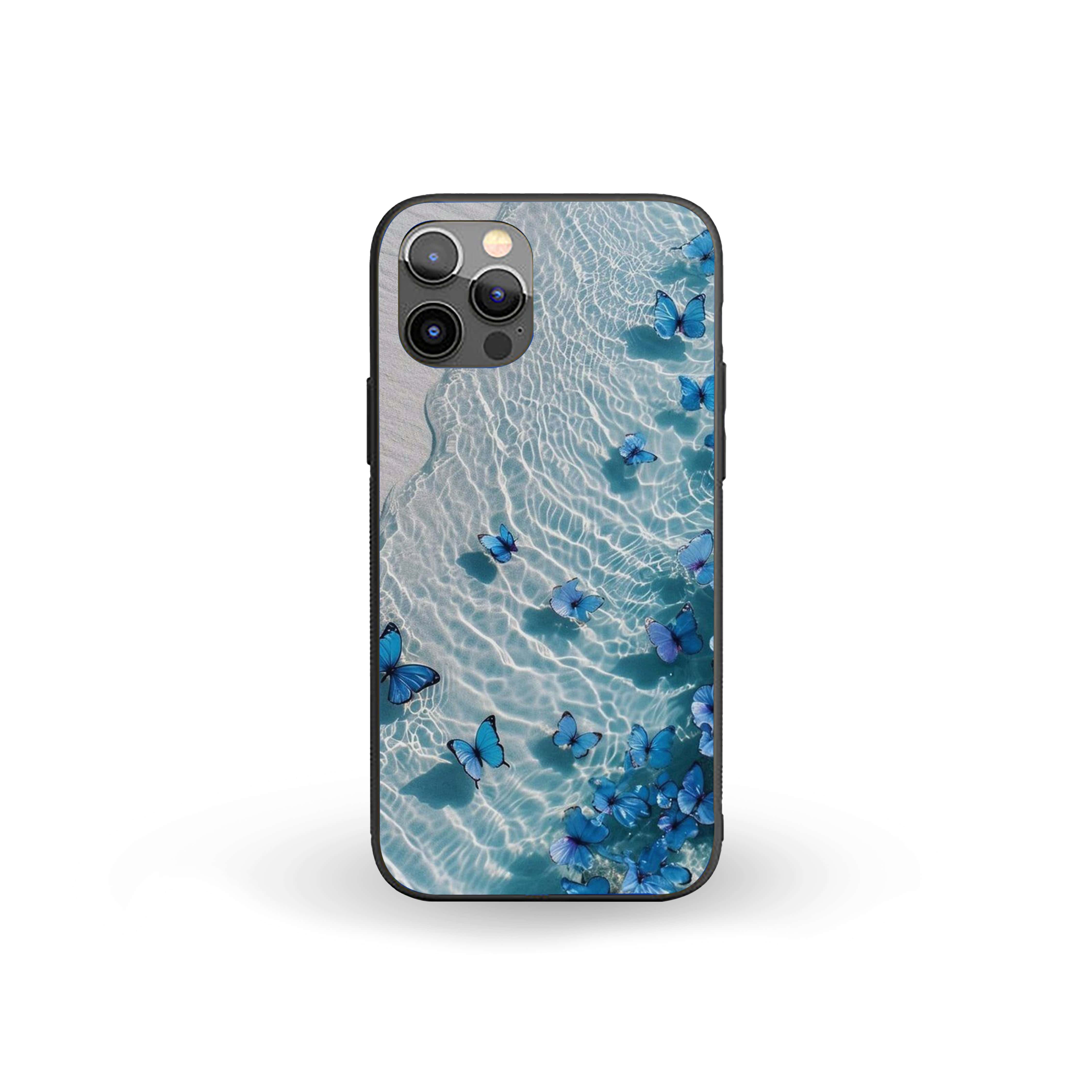 Blue Butterfly Girls Silicone Armored Phone Case