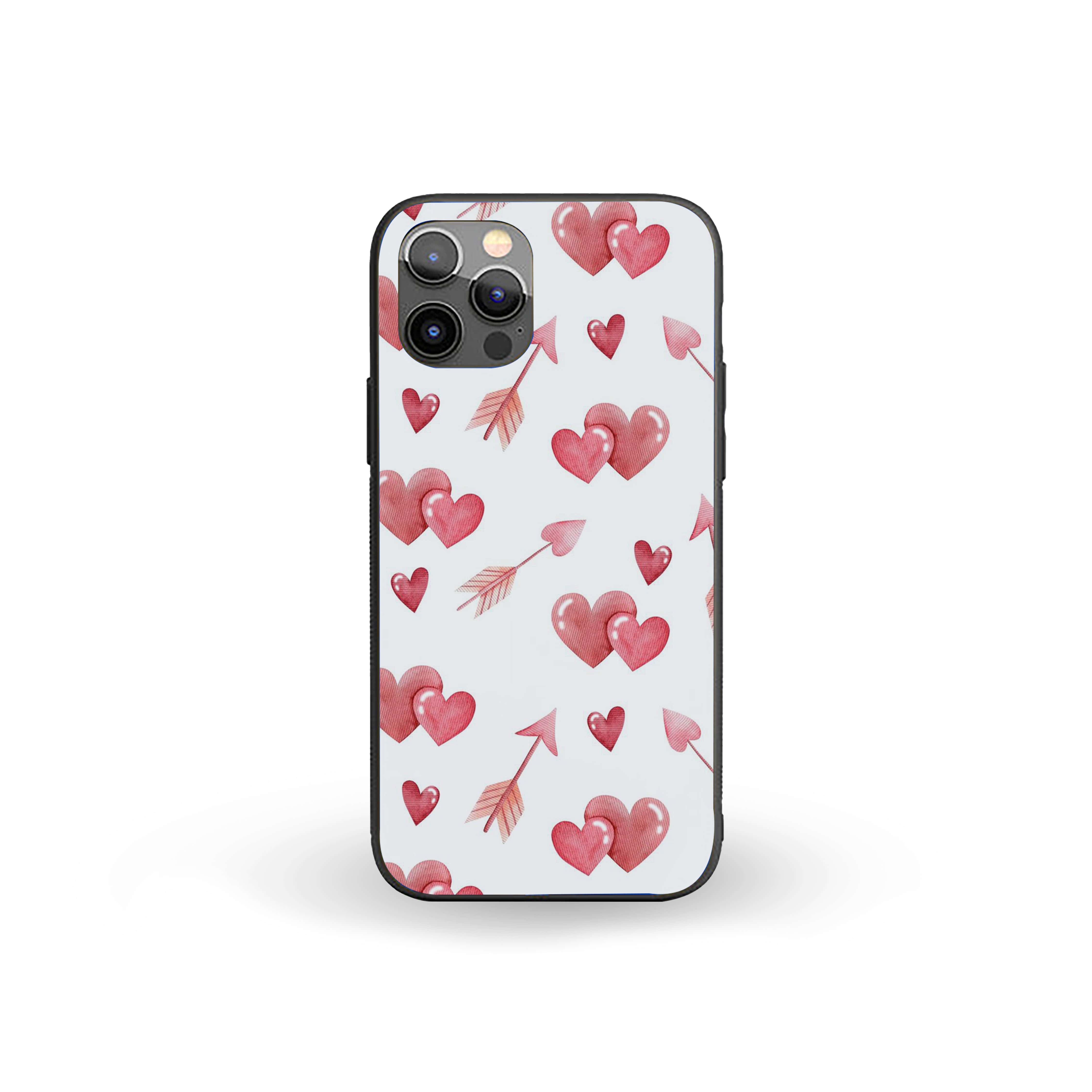 Couple Heart Love Theme Silicone Armored Phone Case