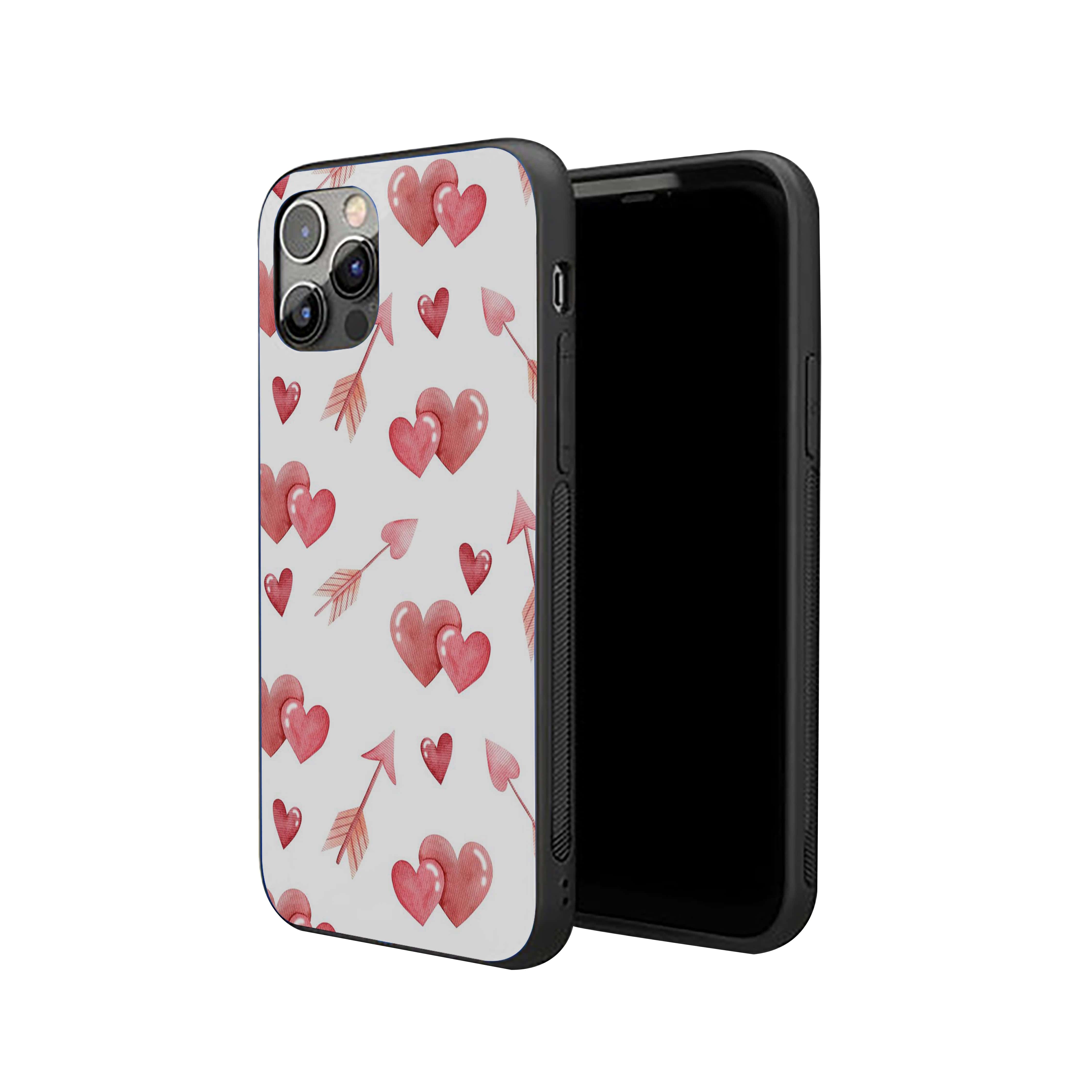 Couple Heart Love Theme Silicone Armored Phone Case
