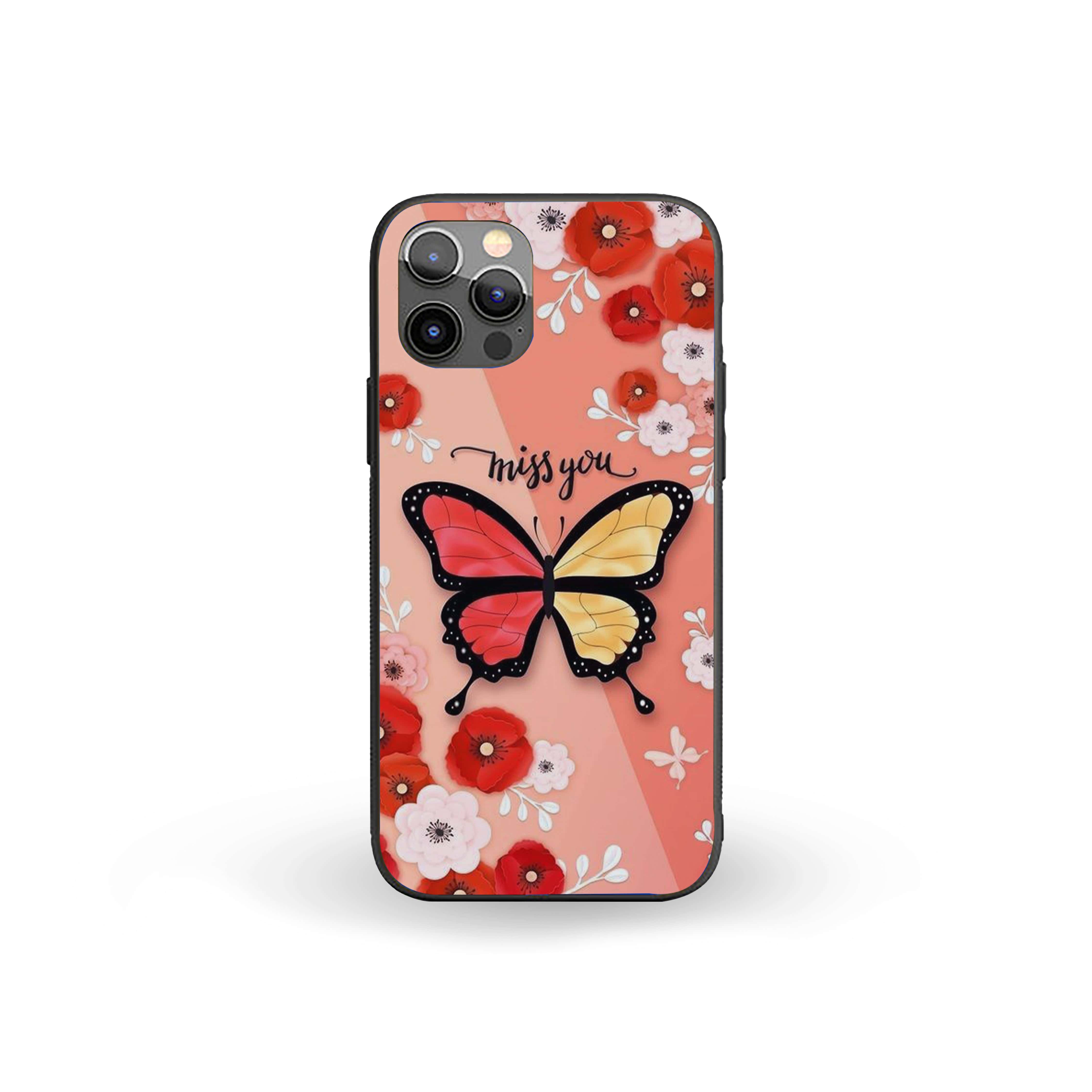 Butterfly Miss You Girls Silicone Armored Phone Case